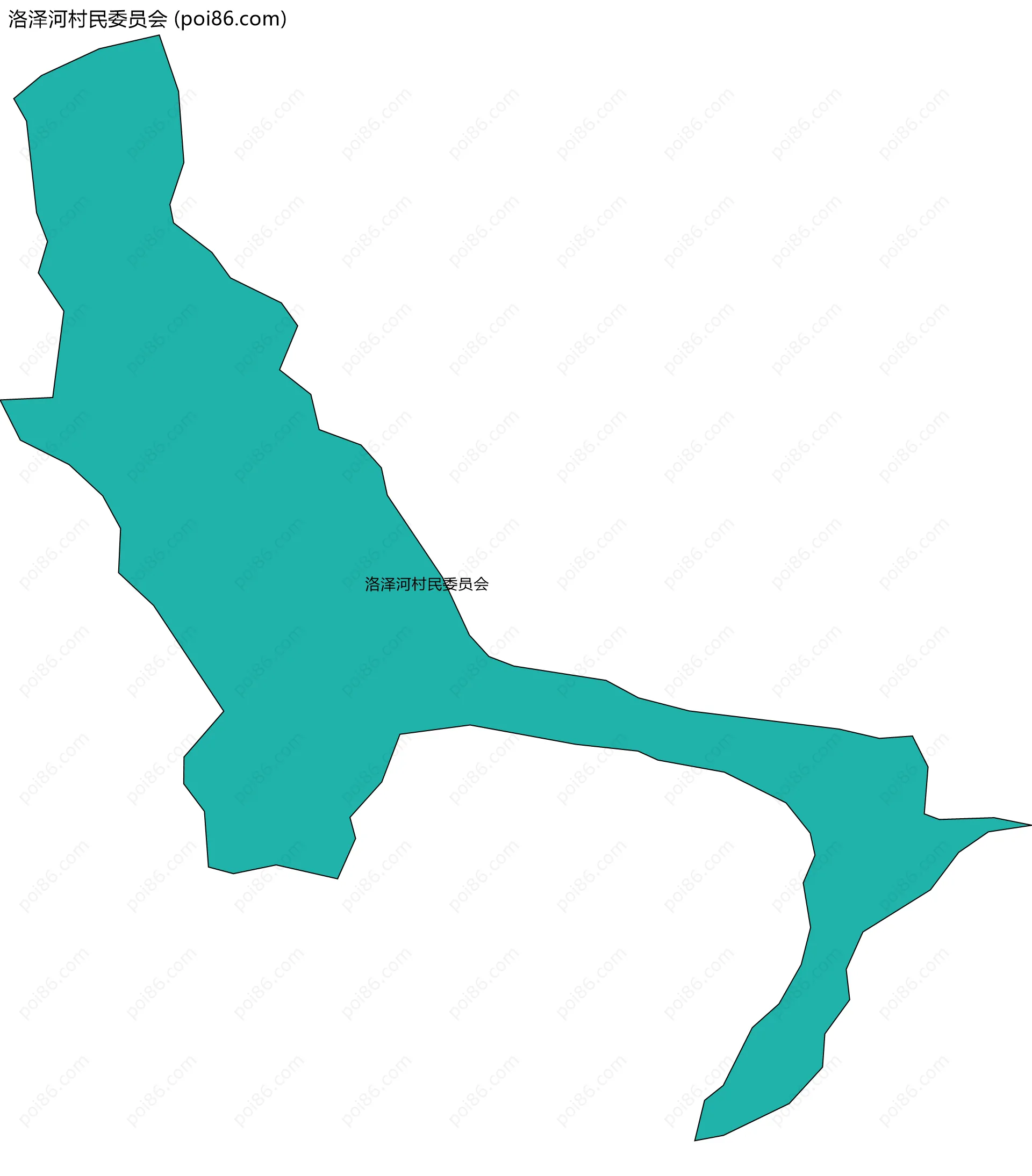 洛泽河村民委员会边界地图