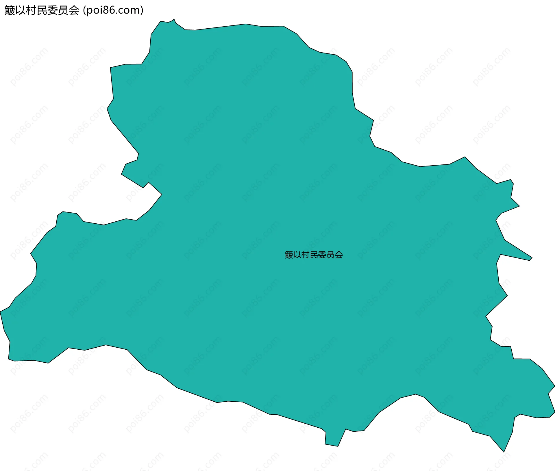 簸以村民委员会边界地图