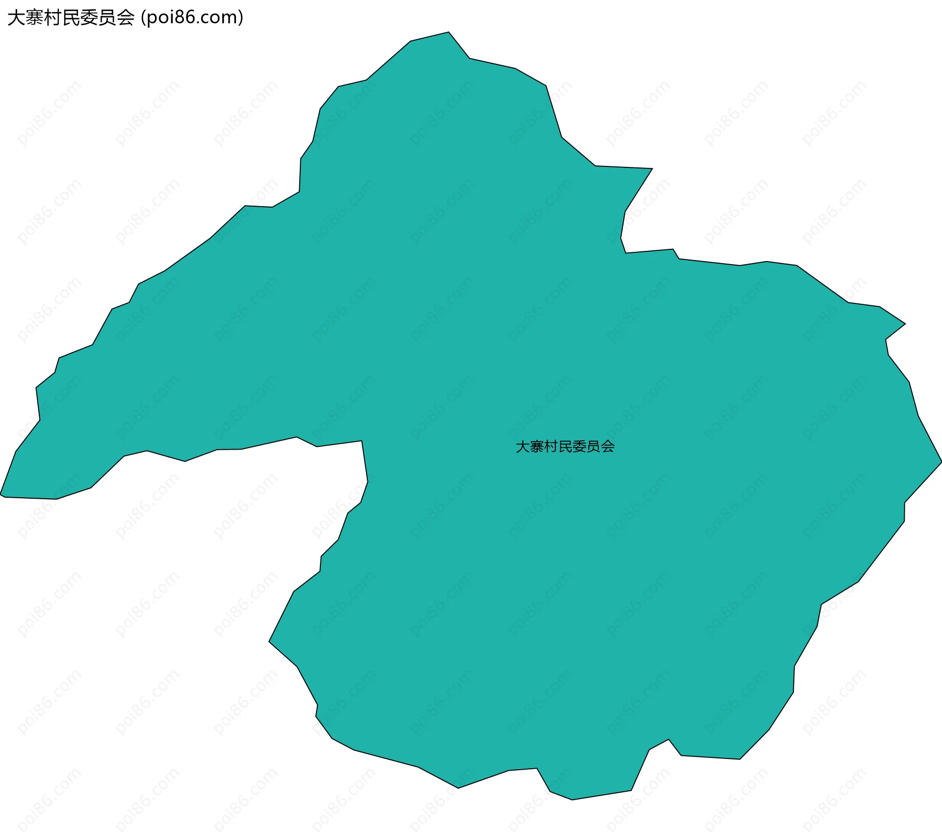 大寨村民委员会边界地图