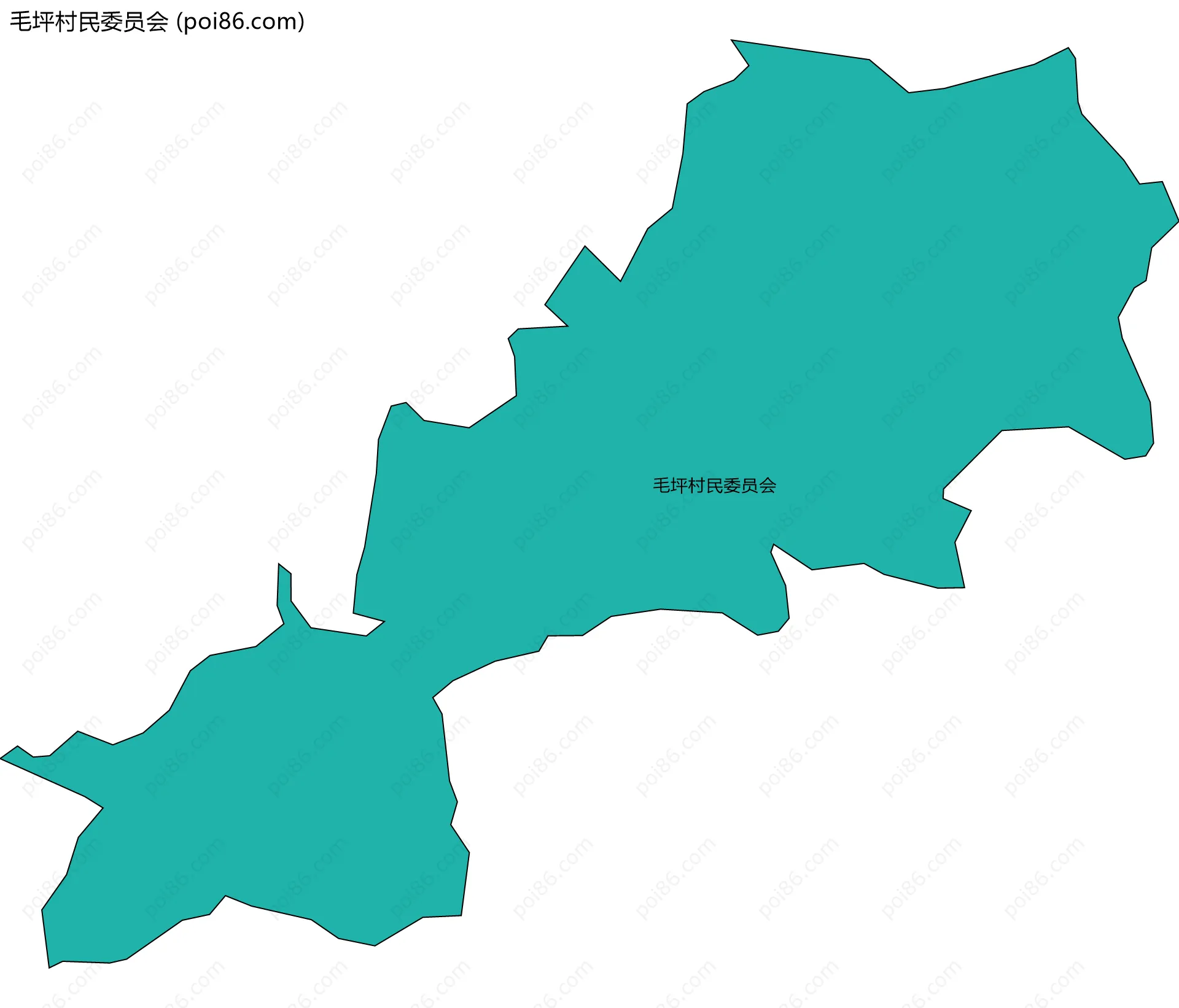 毛坪村民委员会边界地图