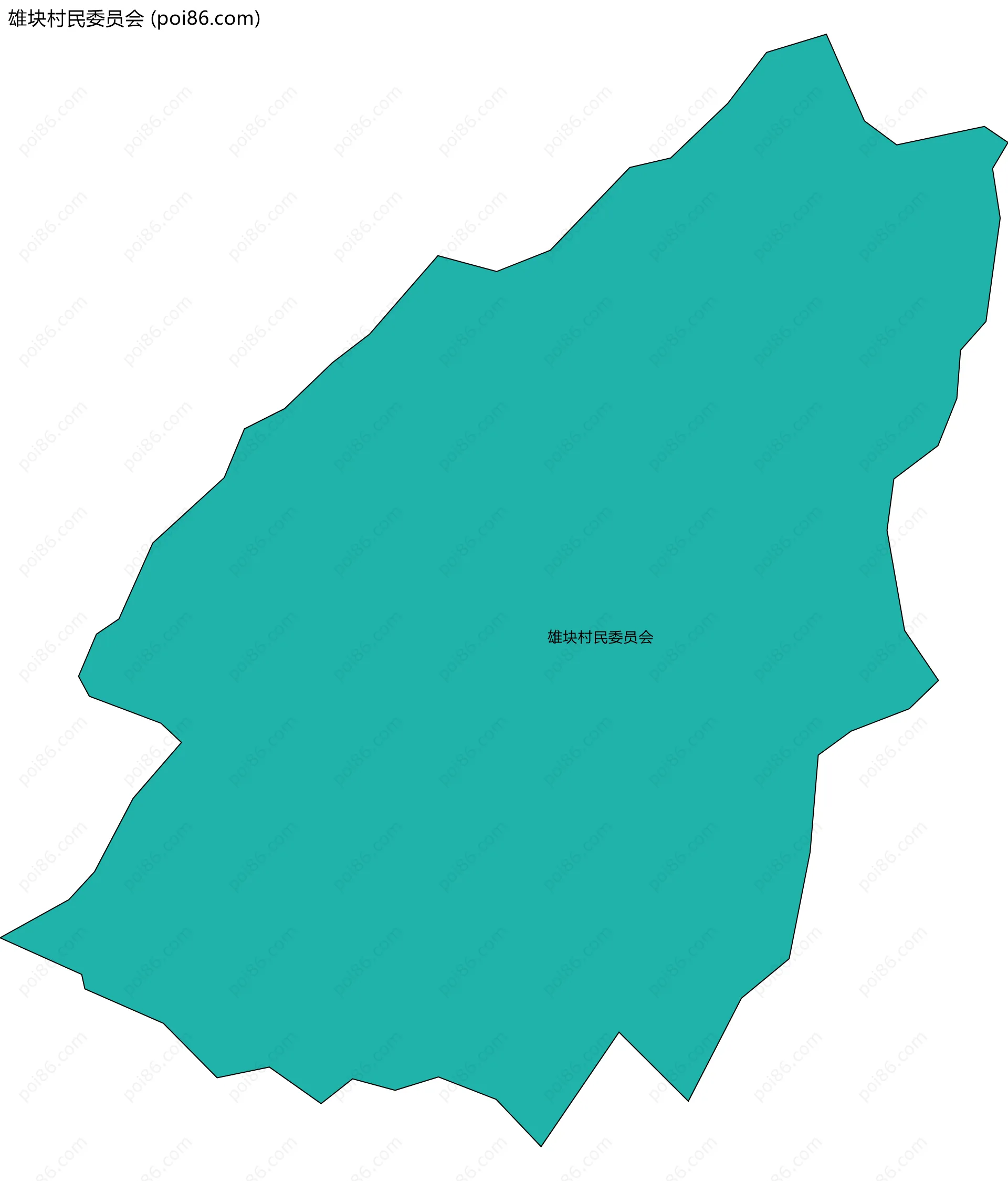 雄块村民委员会边界地图