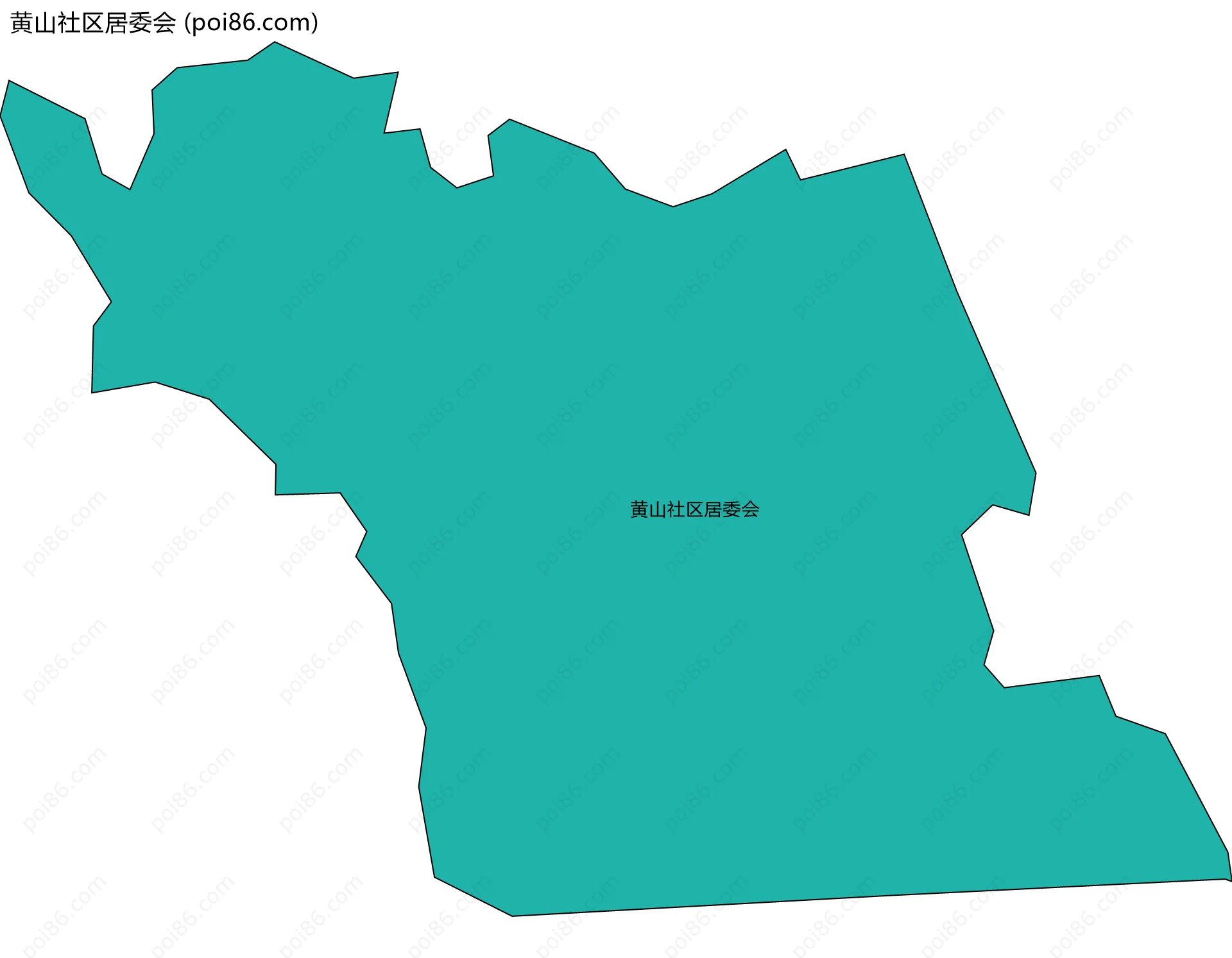 黄山社区居委会边界地图