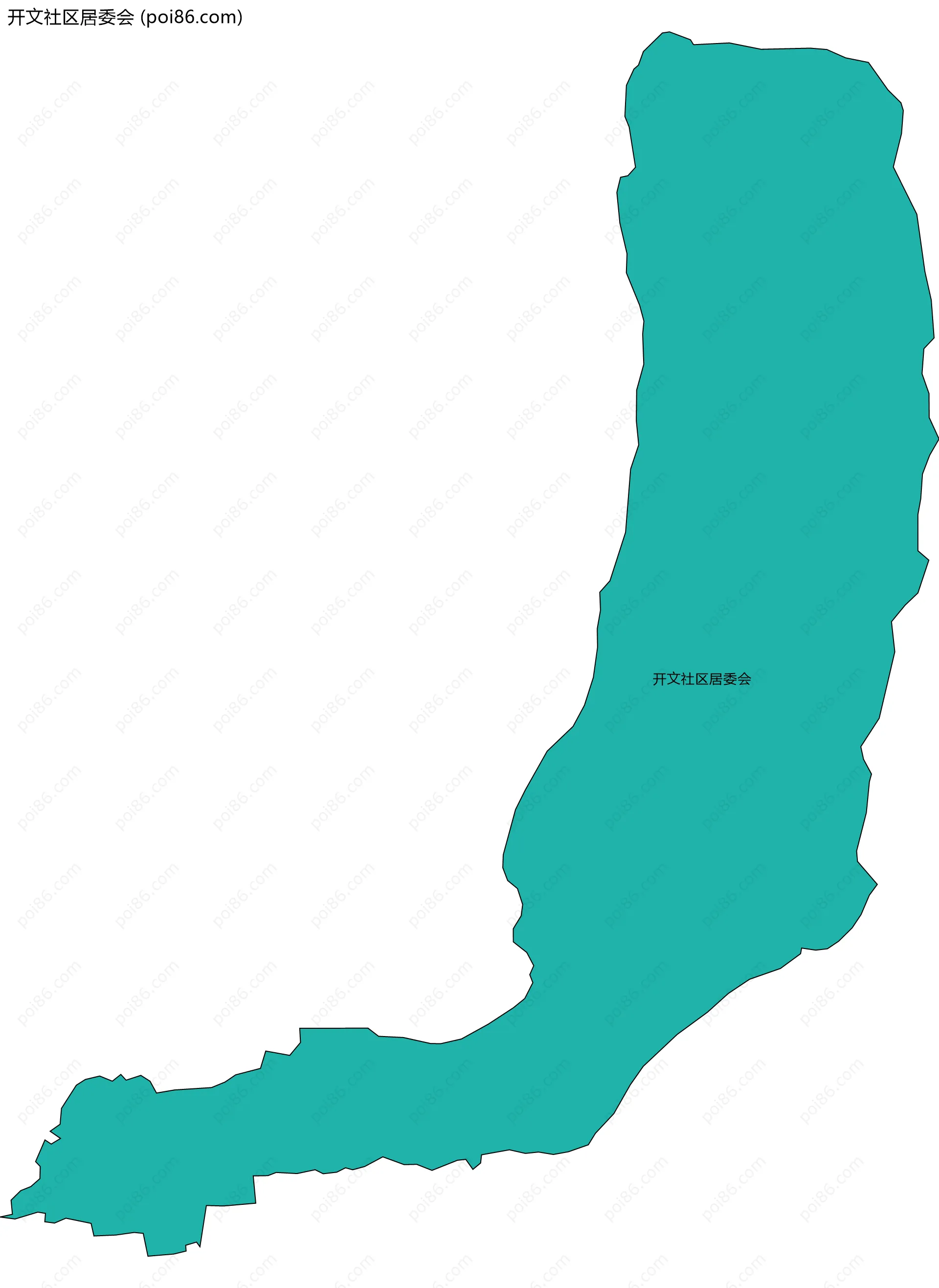 开文社区居委会边界地图
