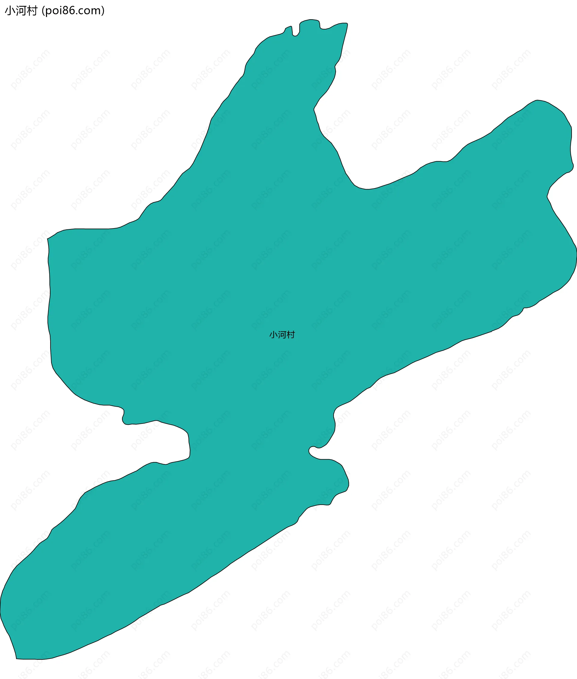 小河村边界地图