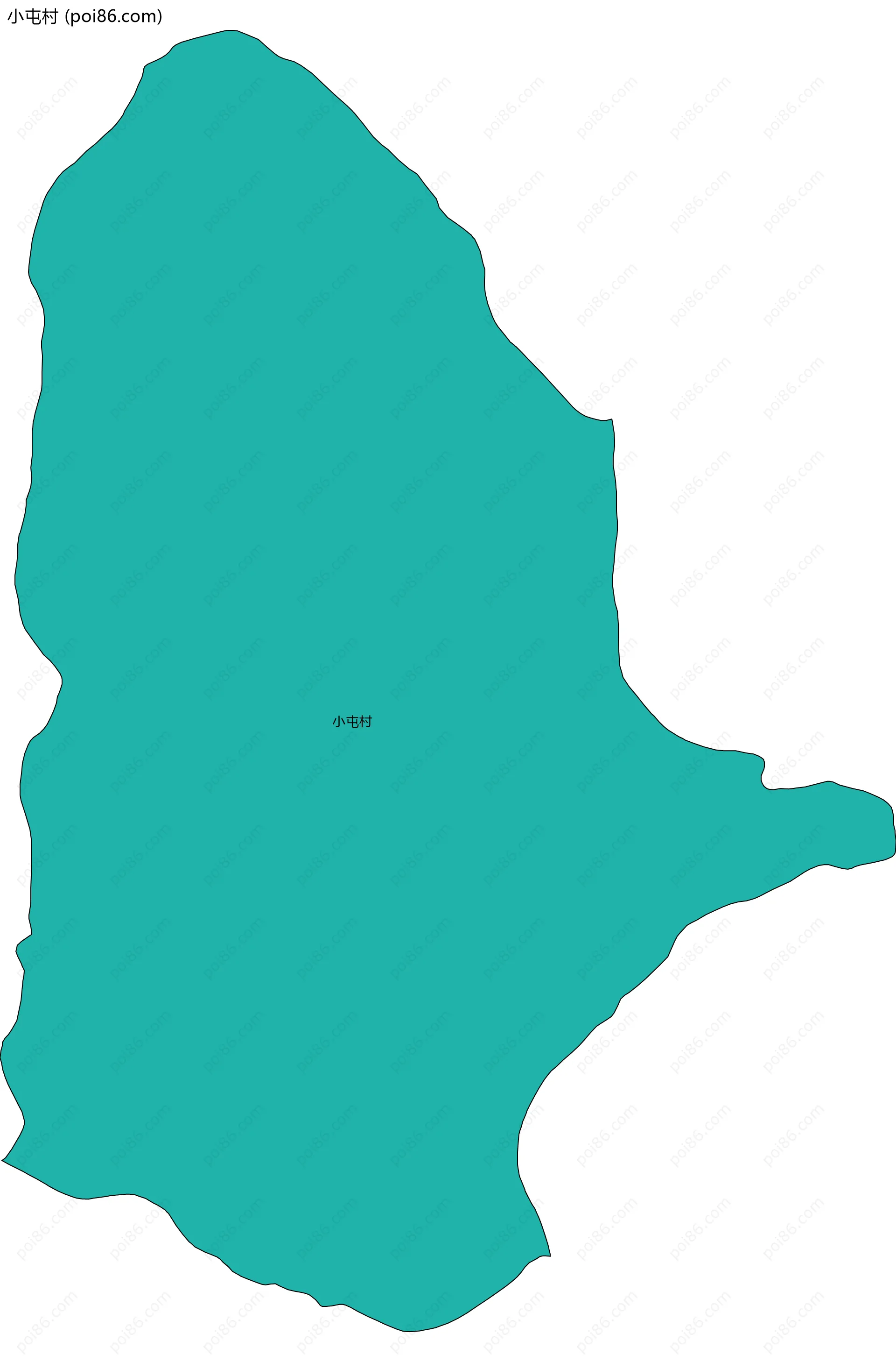 小屯村边界地图