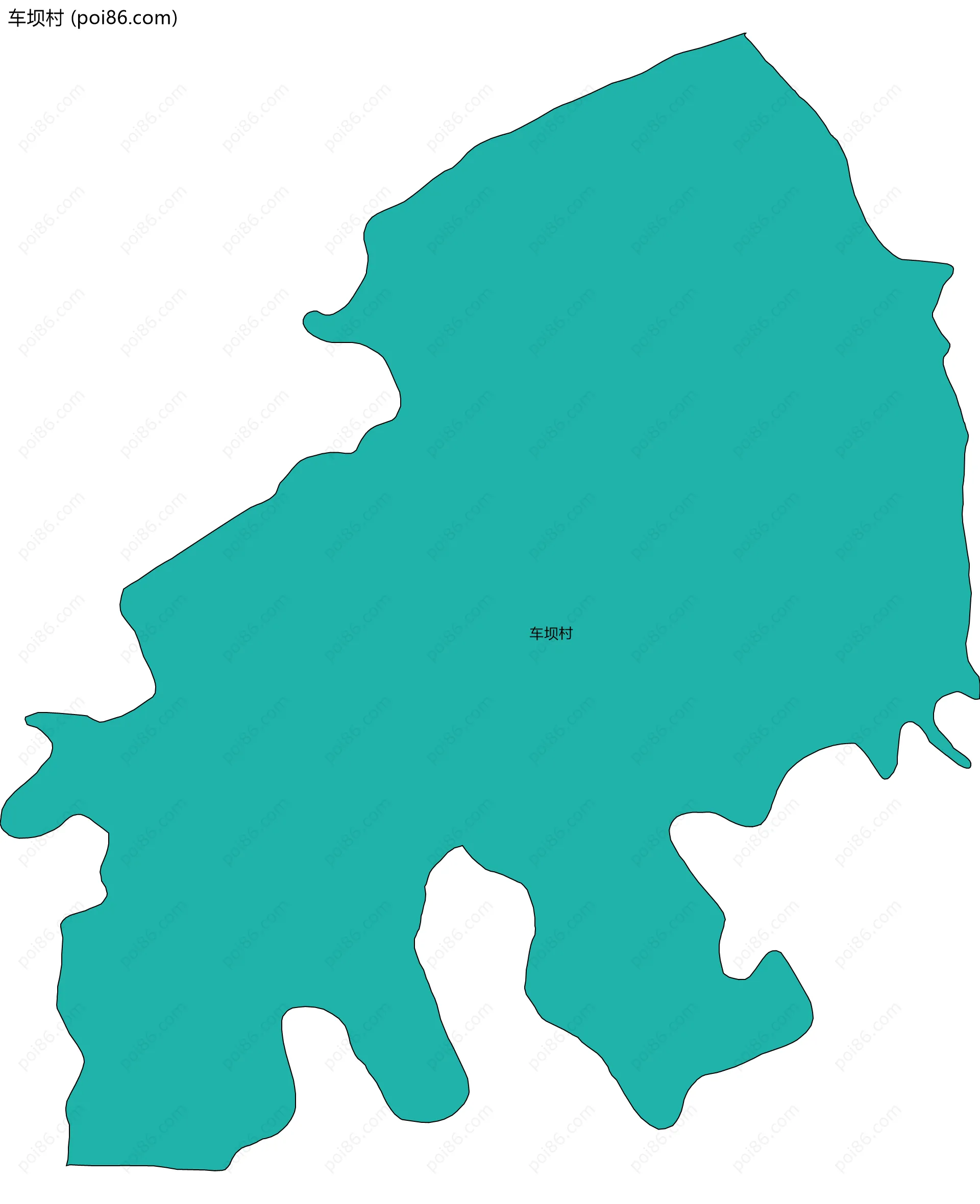 车坝村边界地图