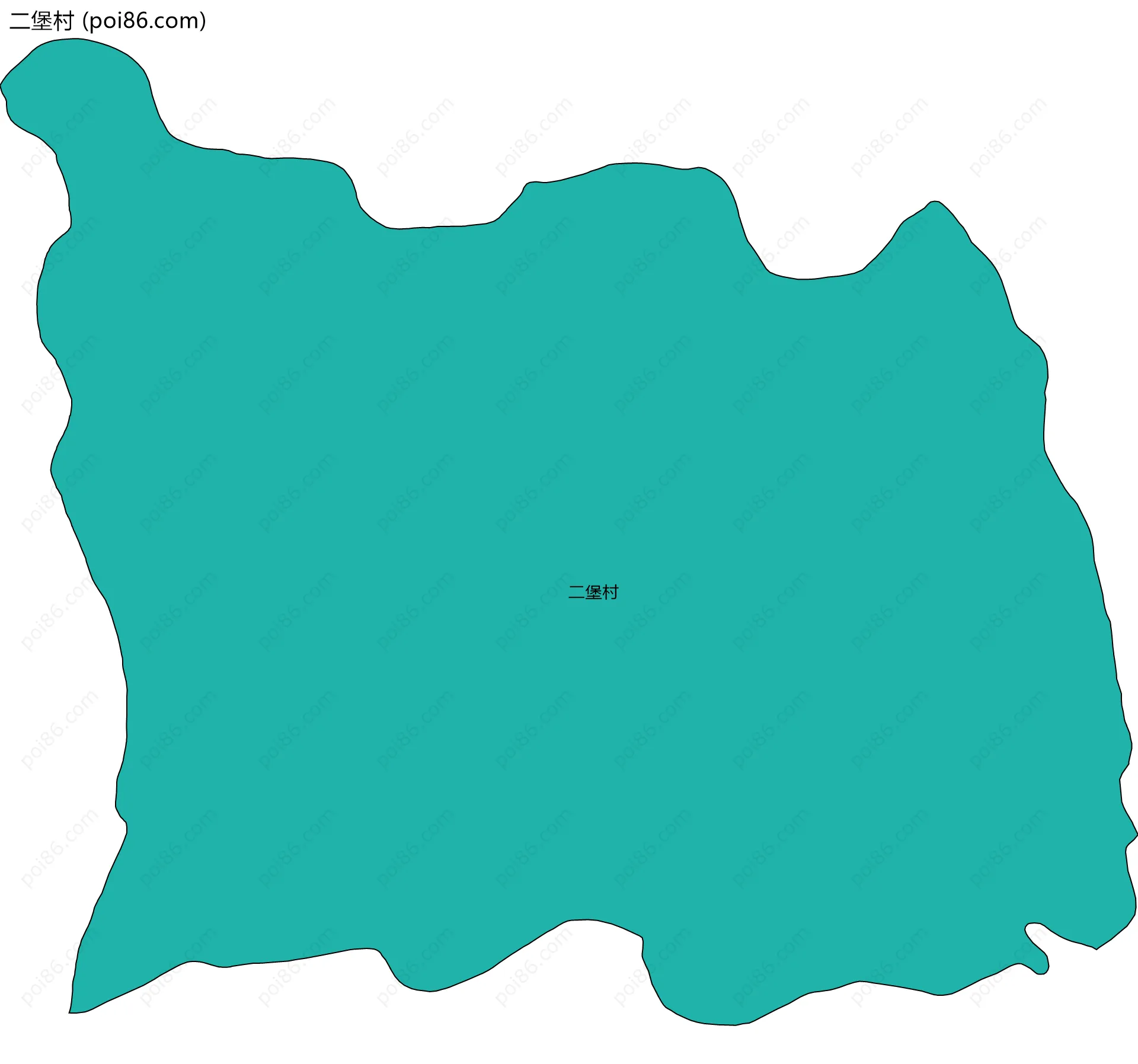 二堡村边界地图