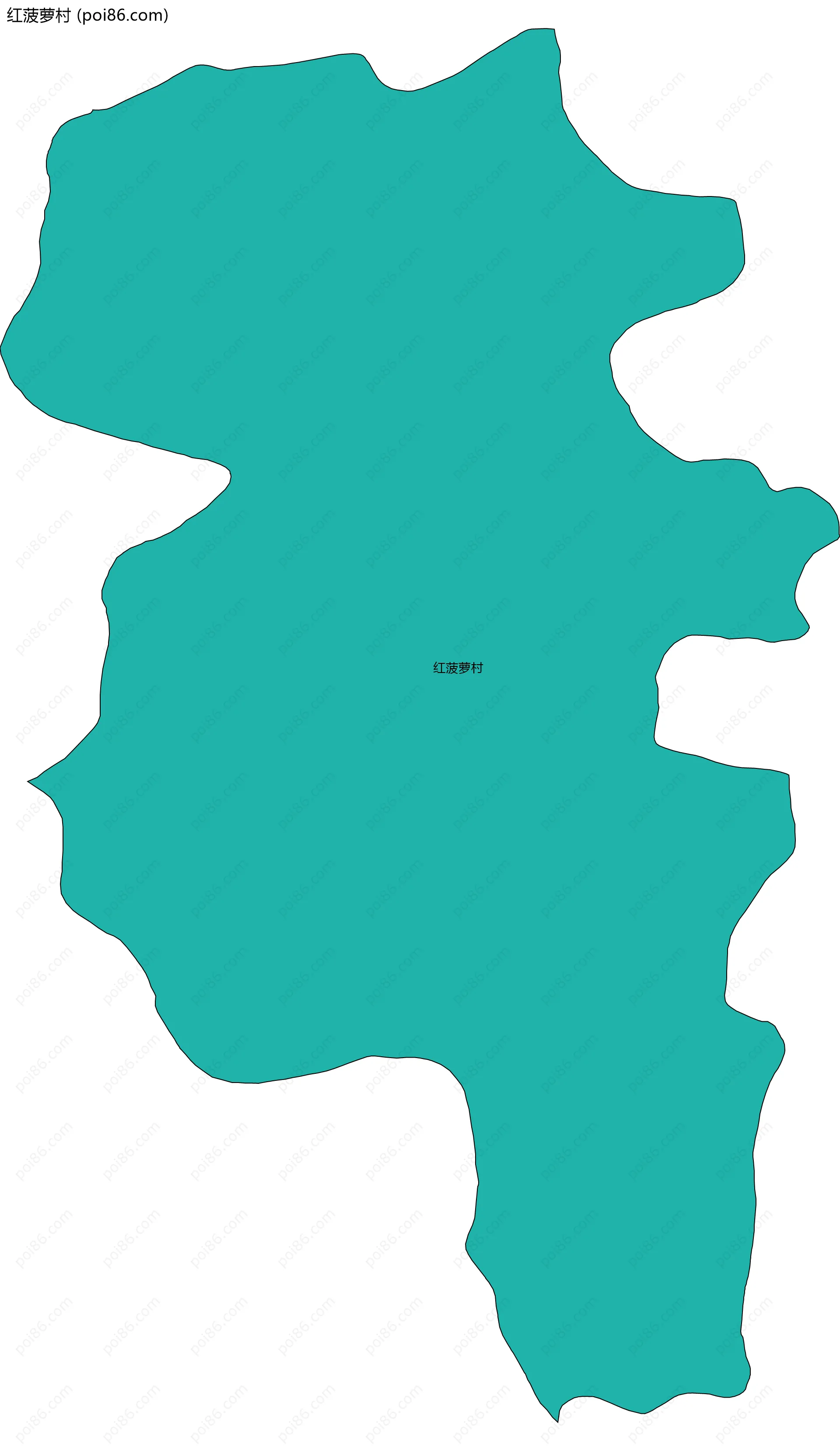 红菠萝村边界地图