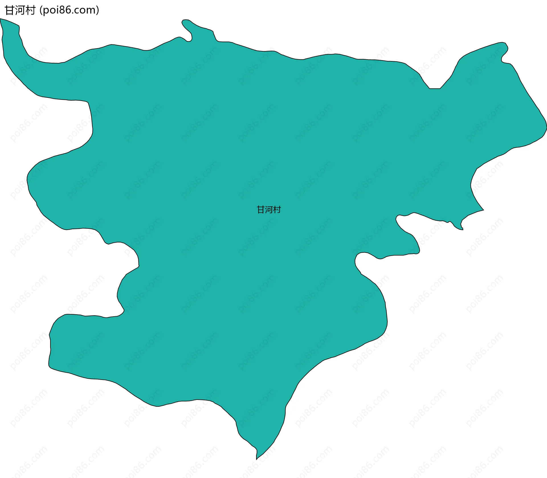 甘河村边界地图