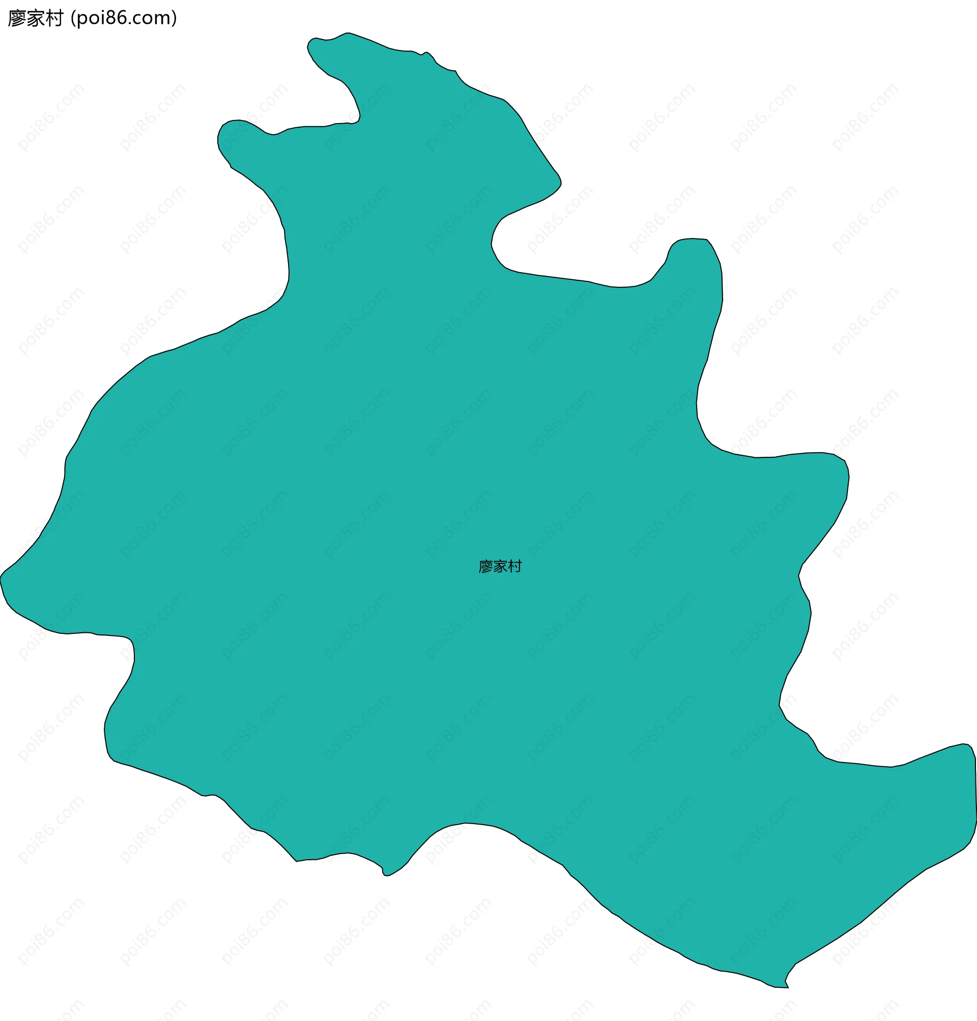 廖家村边界地图