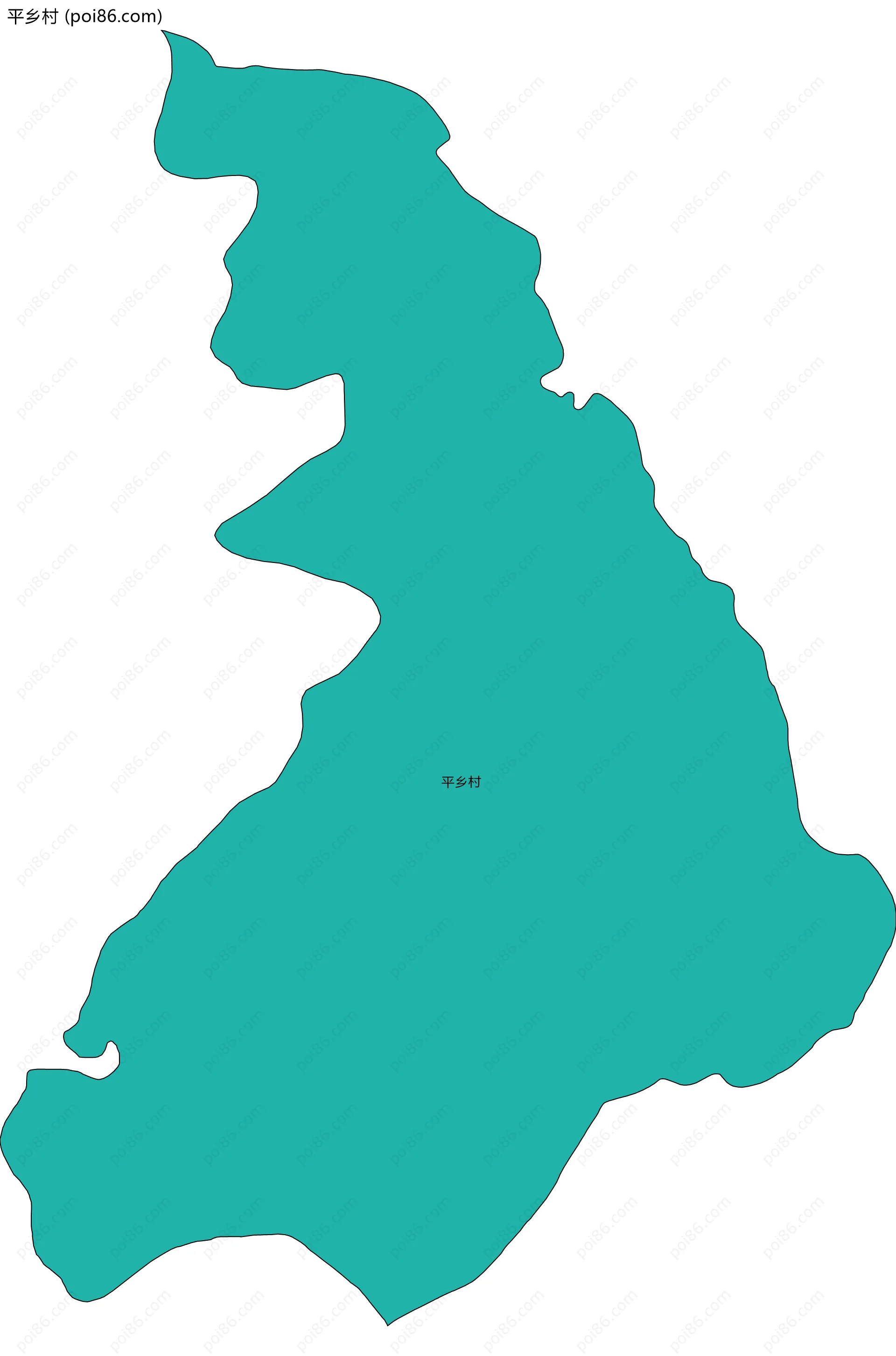 平乡村边界地图