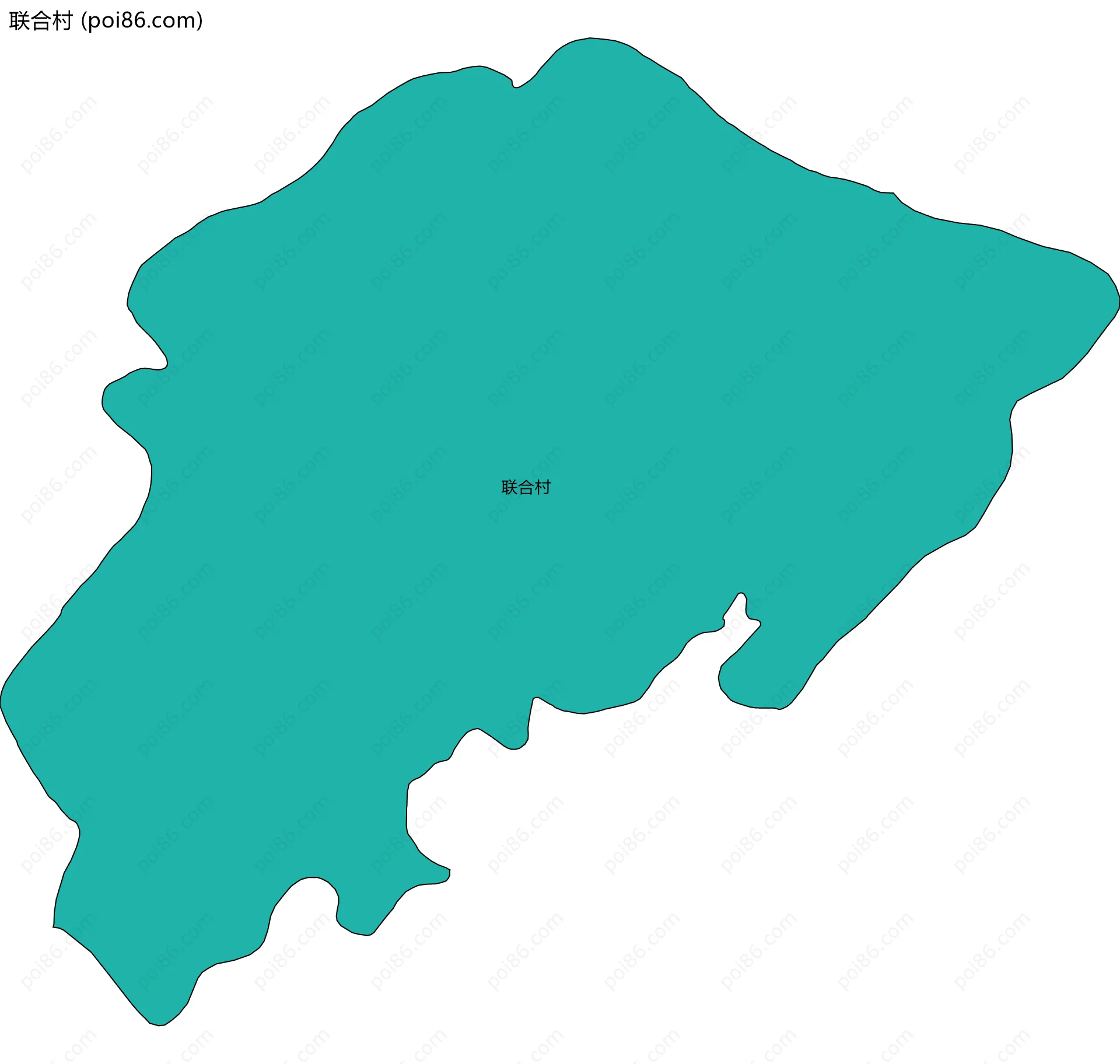 联合村边界地图
