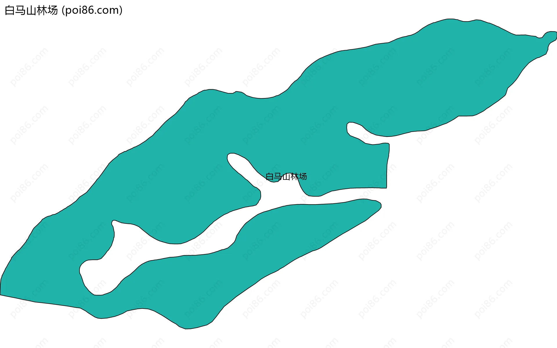 白马山林场边界地图