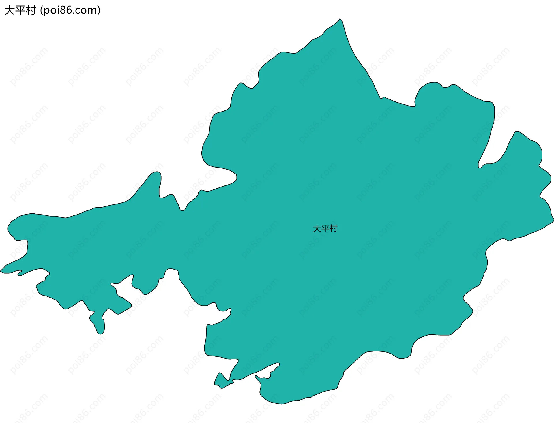 大平村边界地图