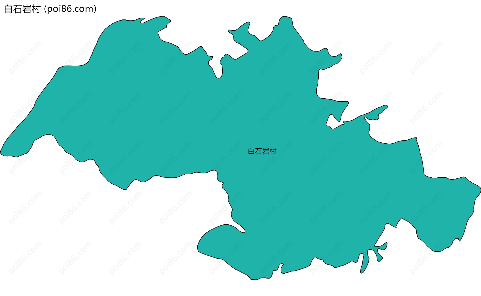 白石岩村边界地图