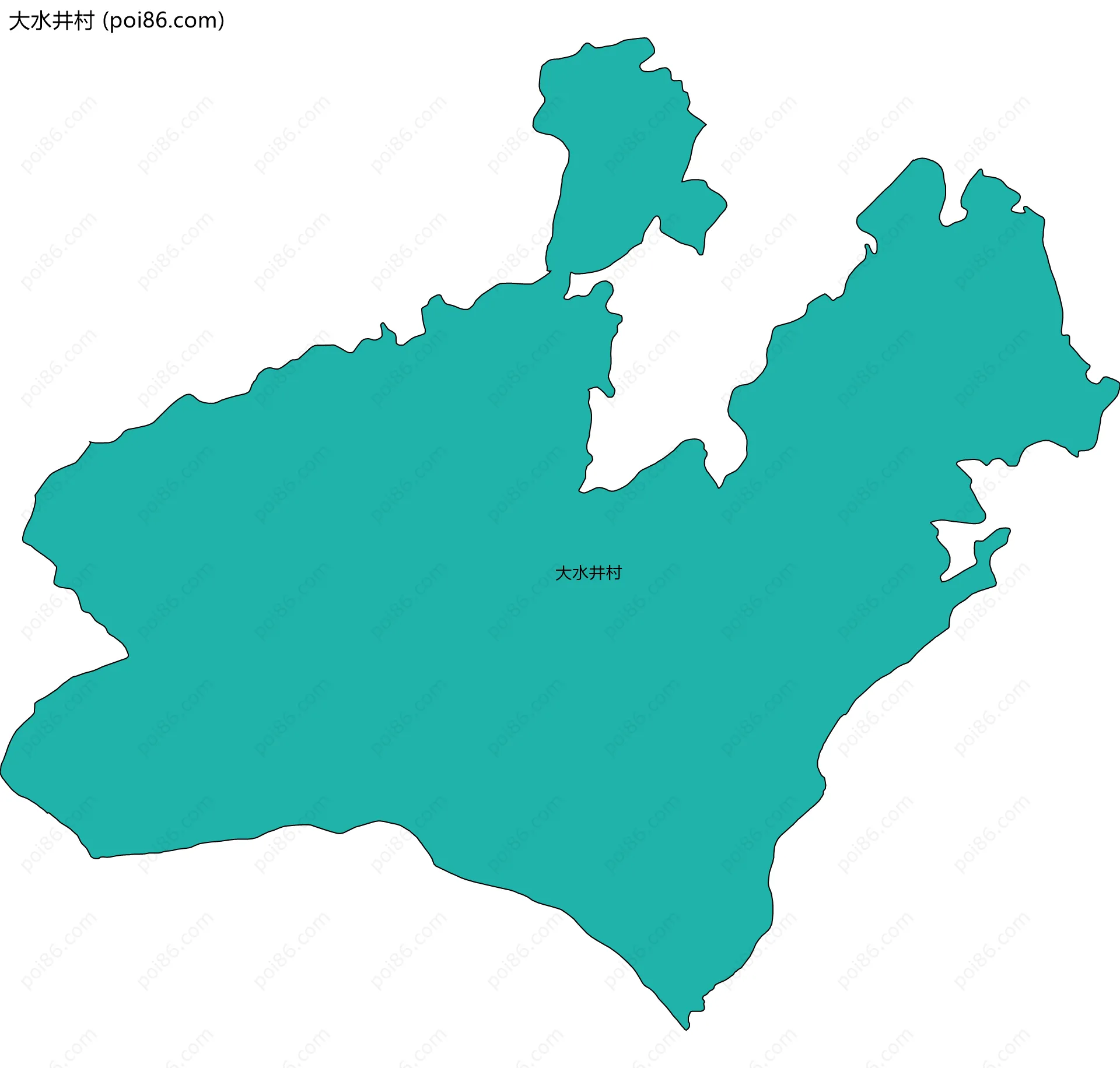 大水井村边界地图