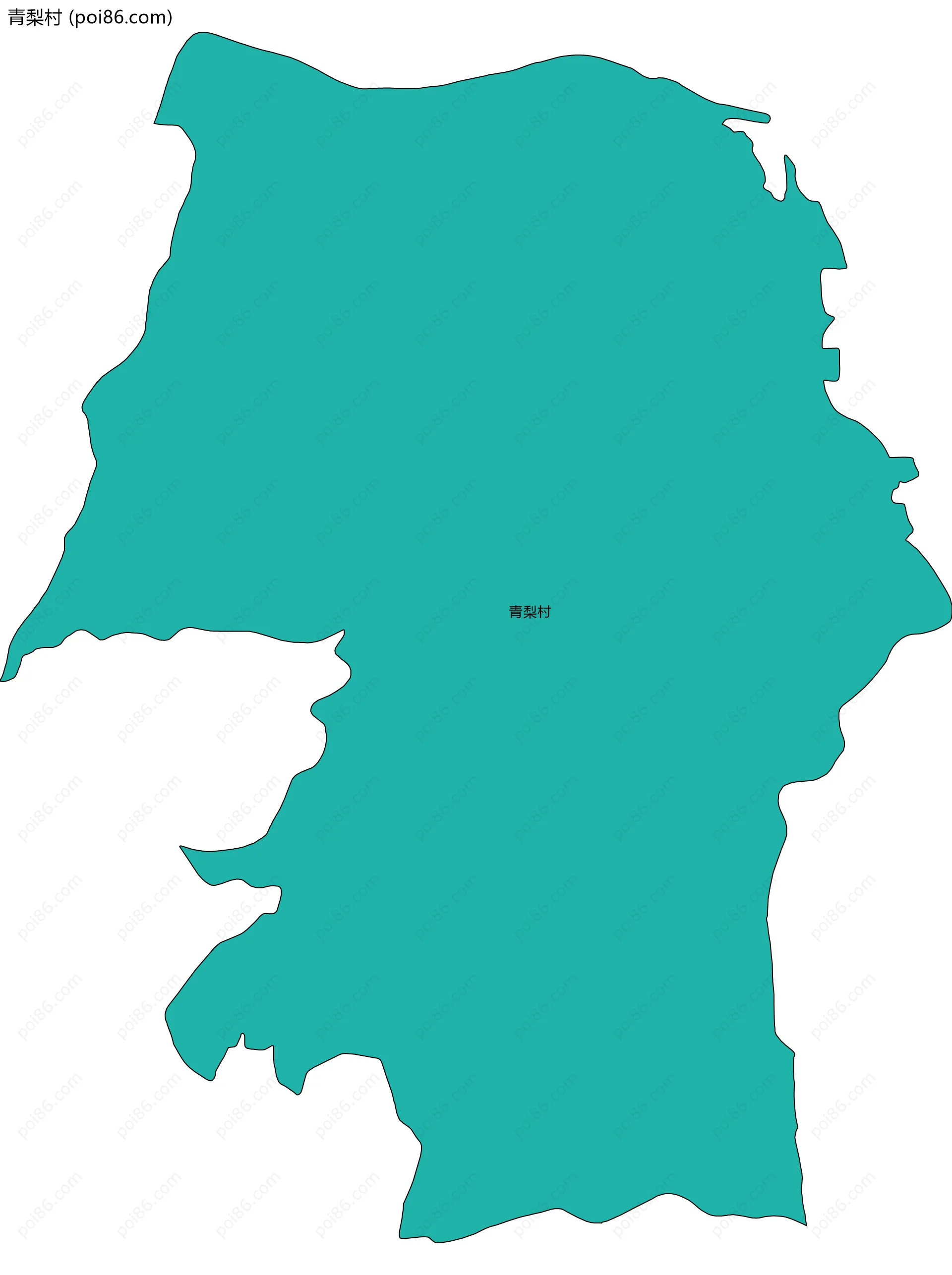 青梨村边界地图