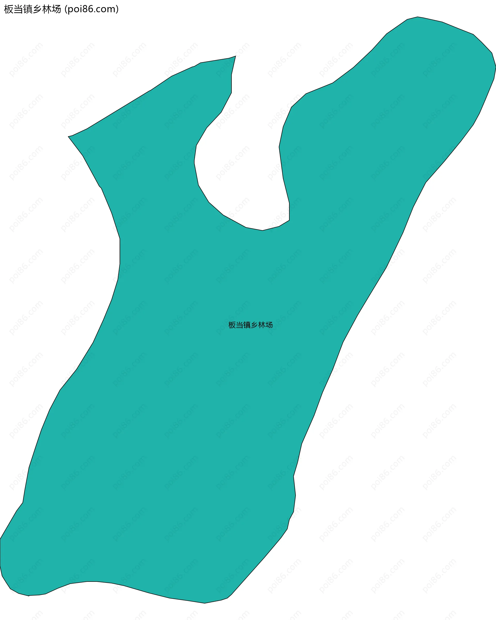 板当镇乡林场边界地图