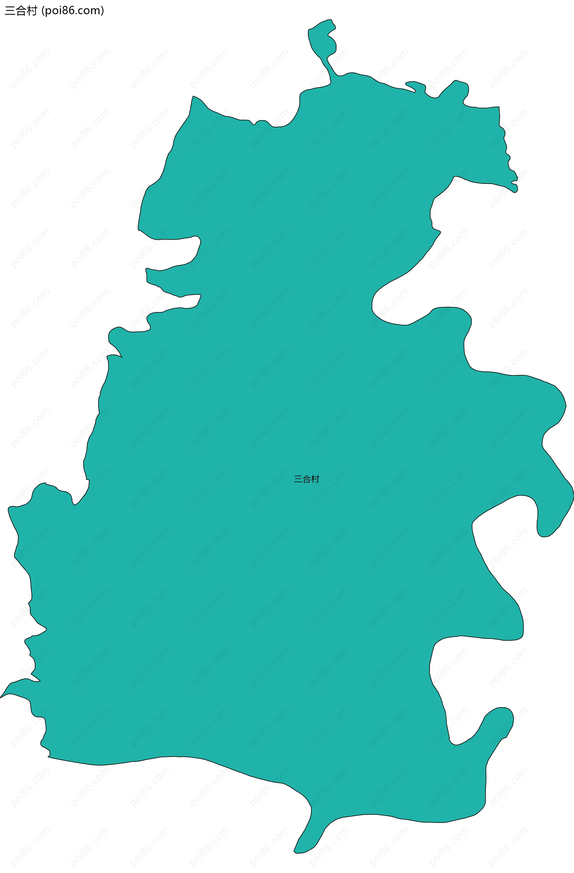 三合村边界地图