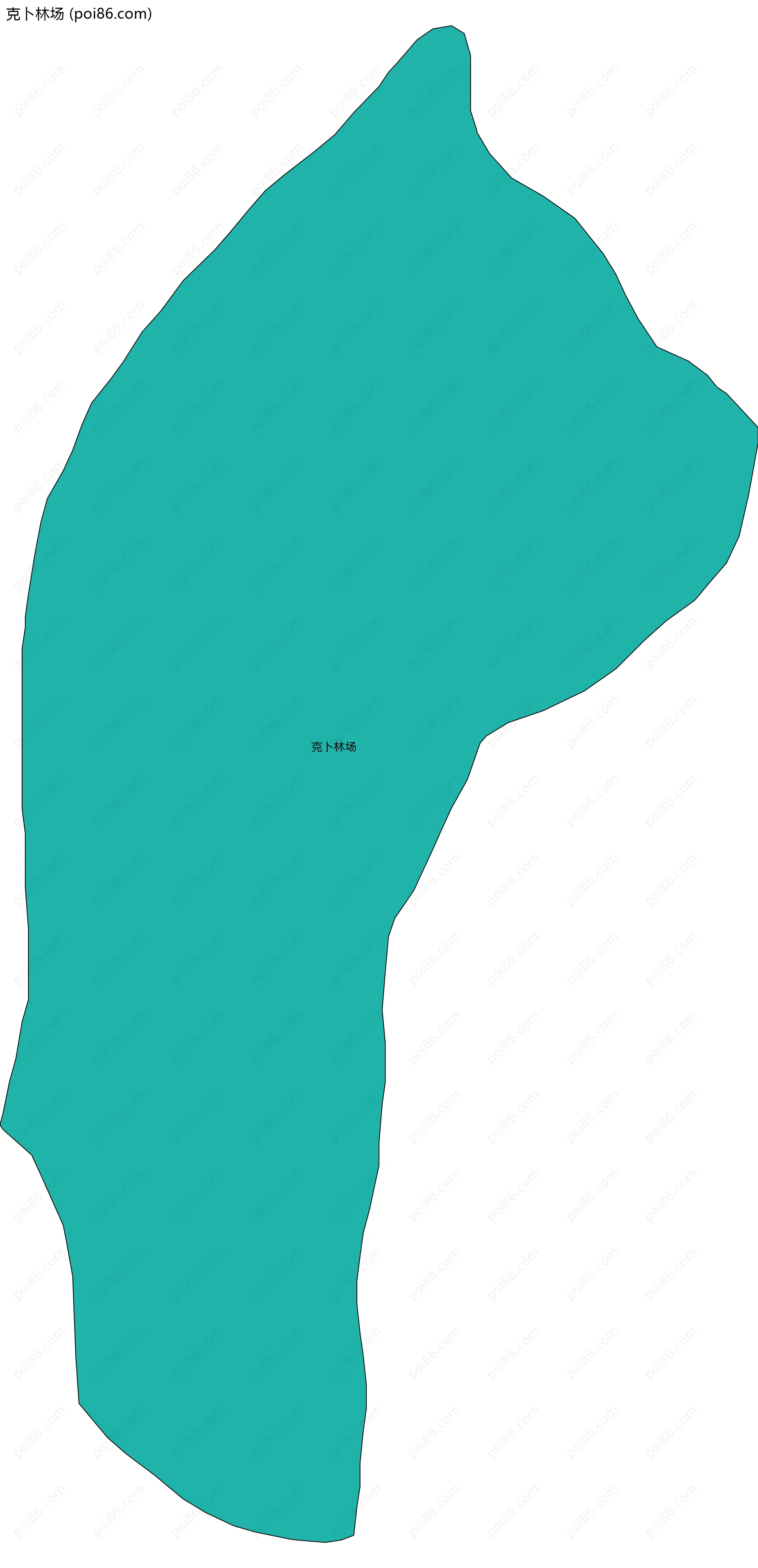 克卜林场边界地图