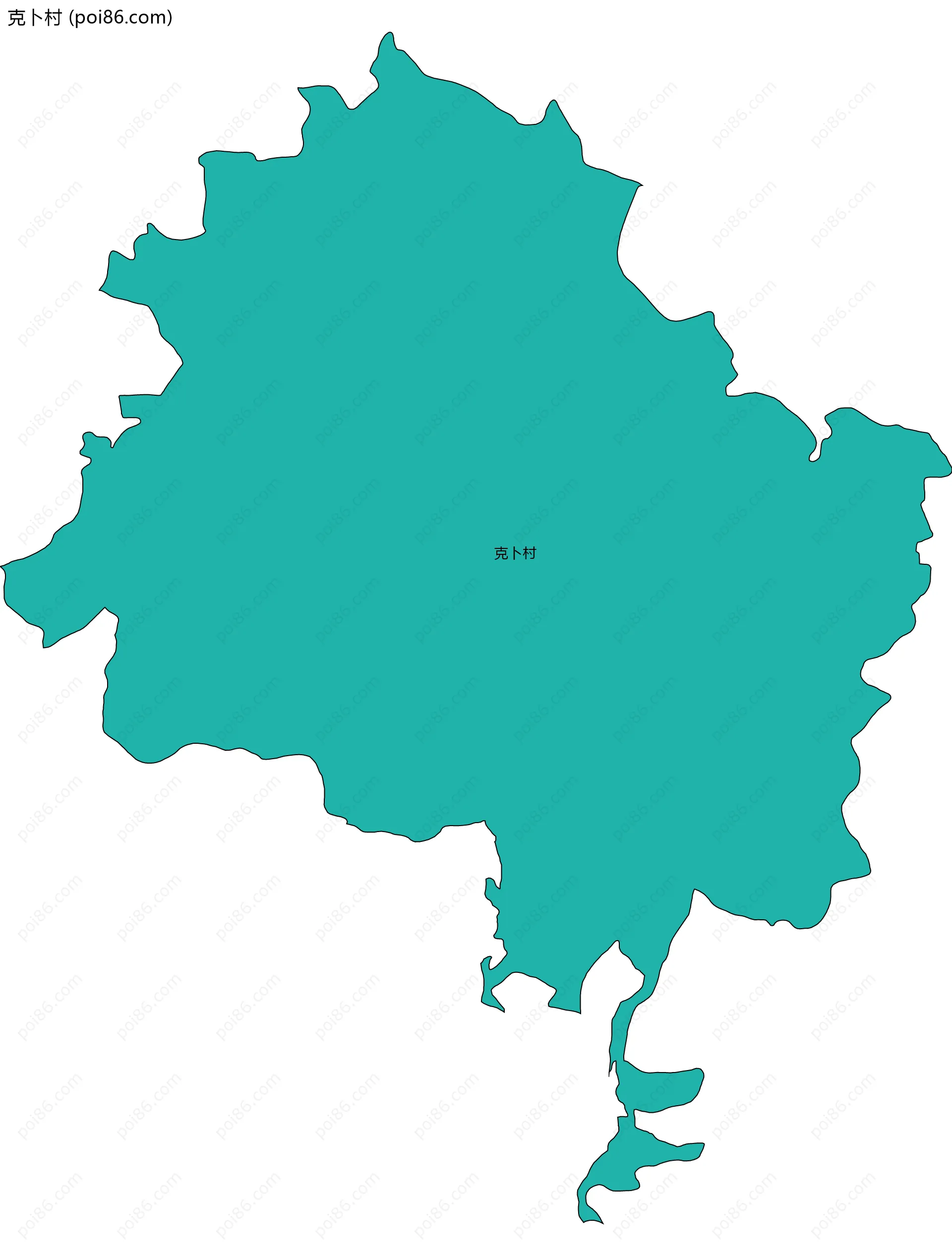 克卜村边界地图