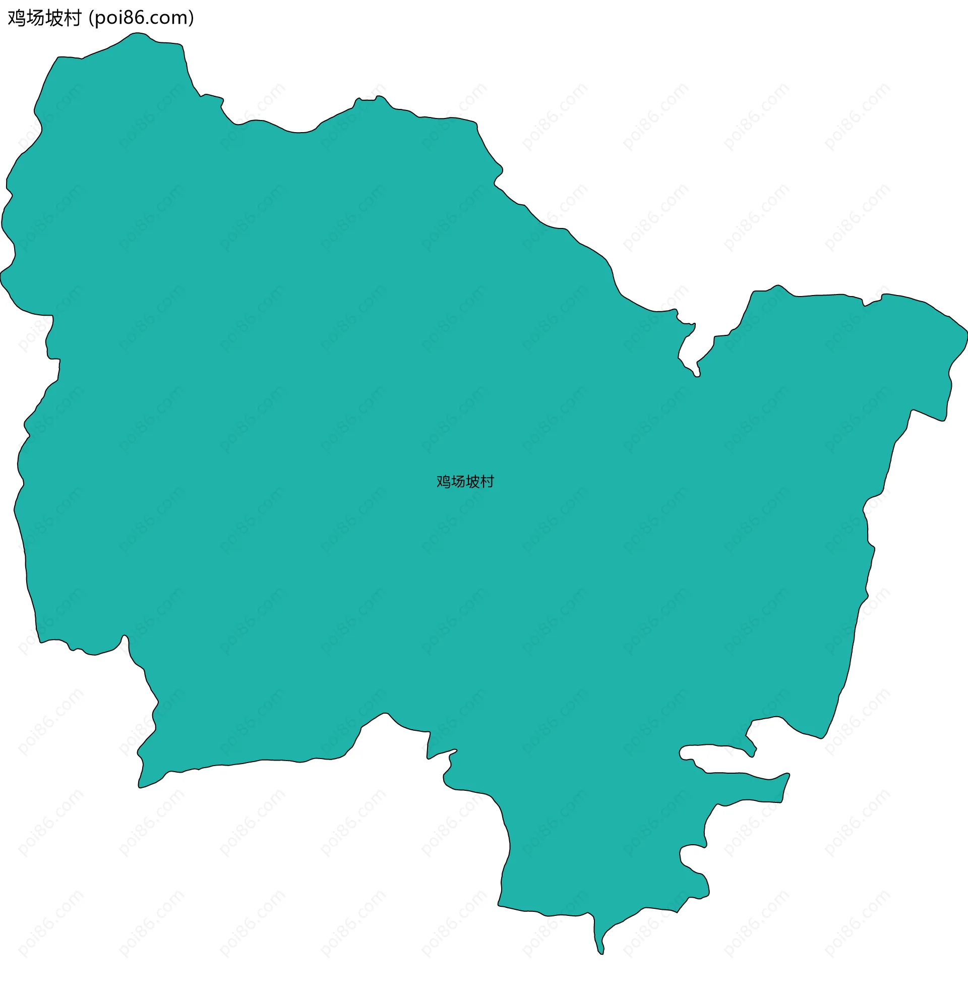 鸡场坡村边界地图