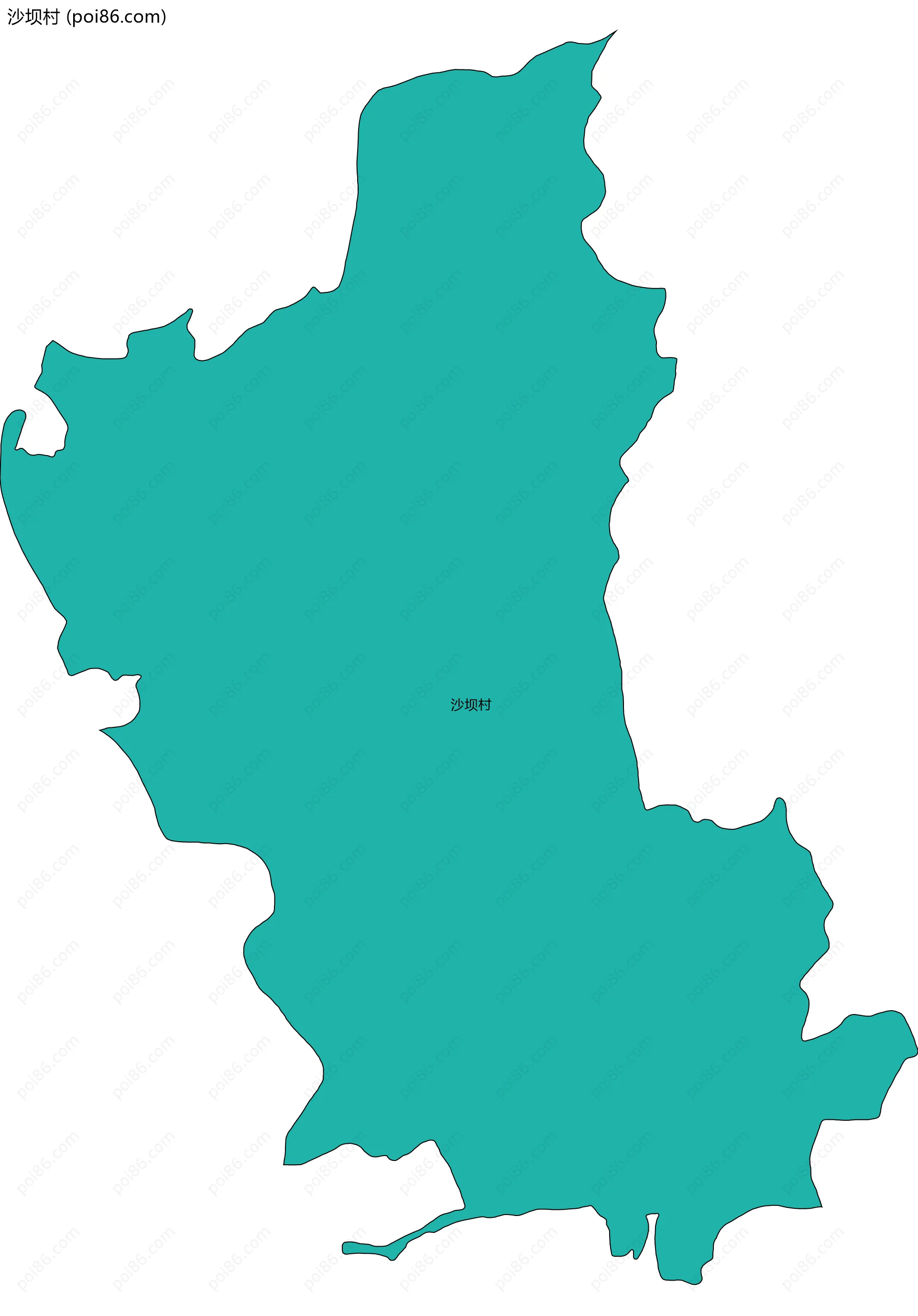 沙坝村边界地图