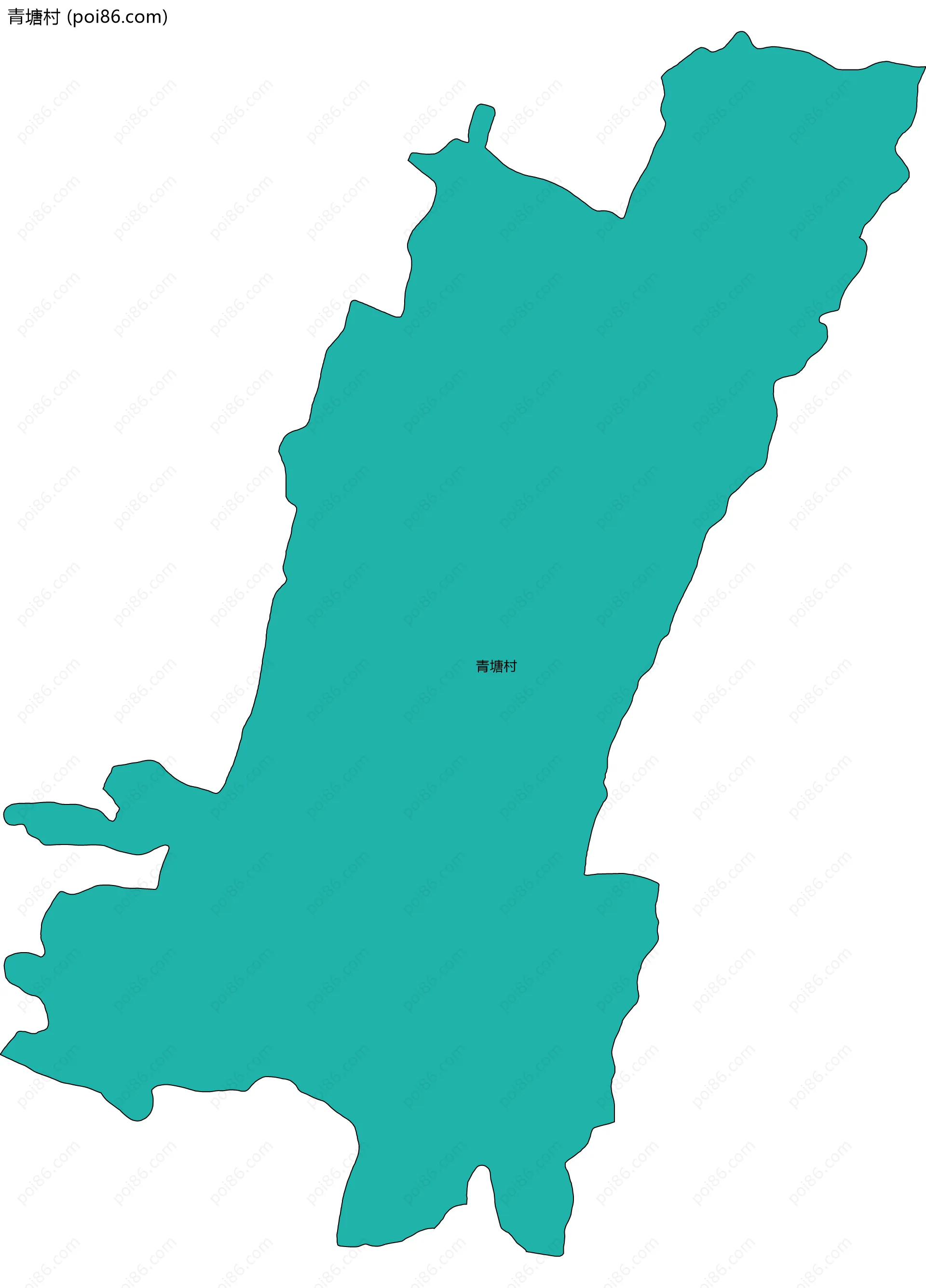 青塘村边界地图