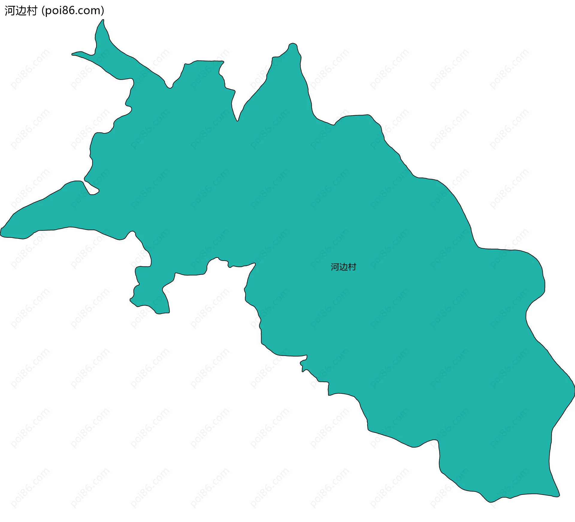 河边村边界地图