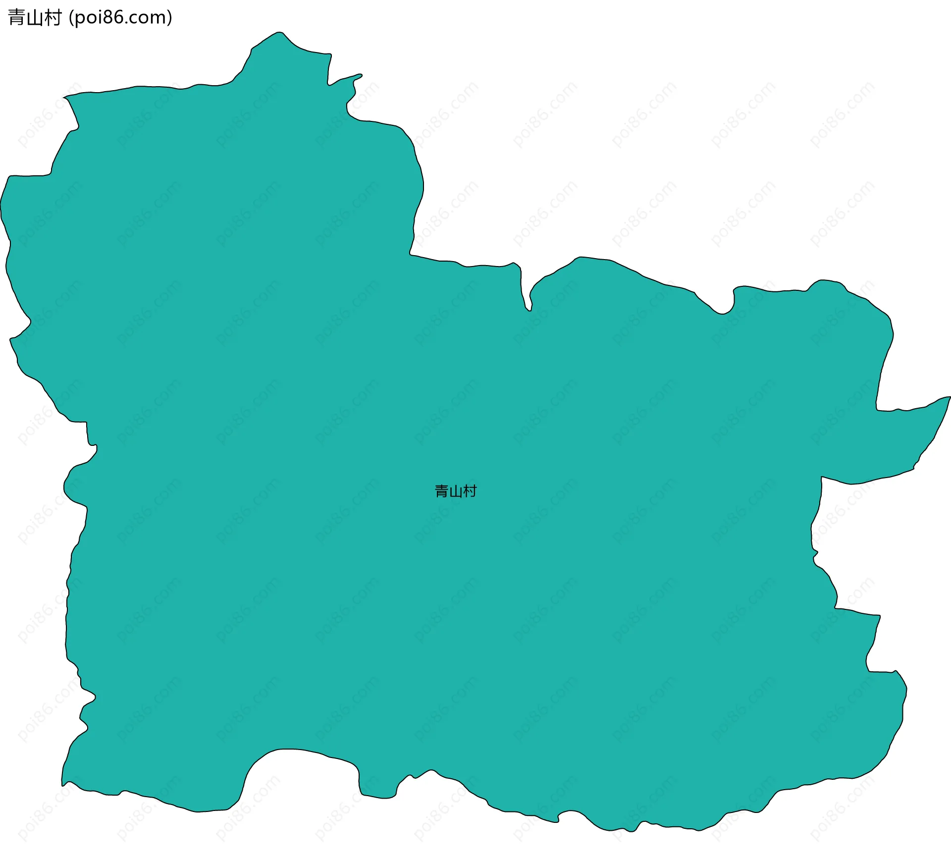 青山村边界地图