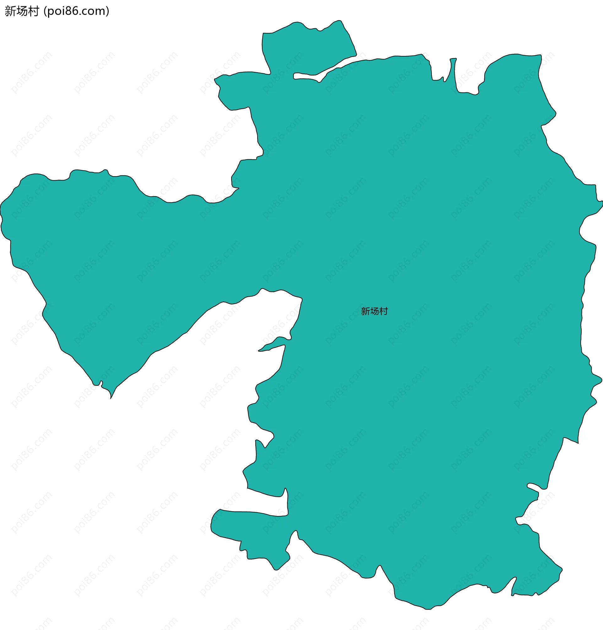 新场村边界地图