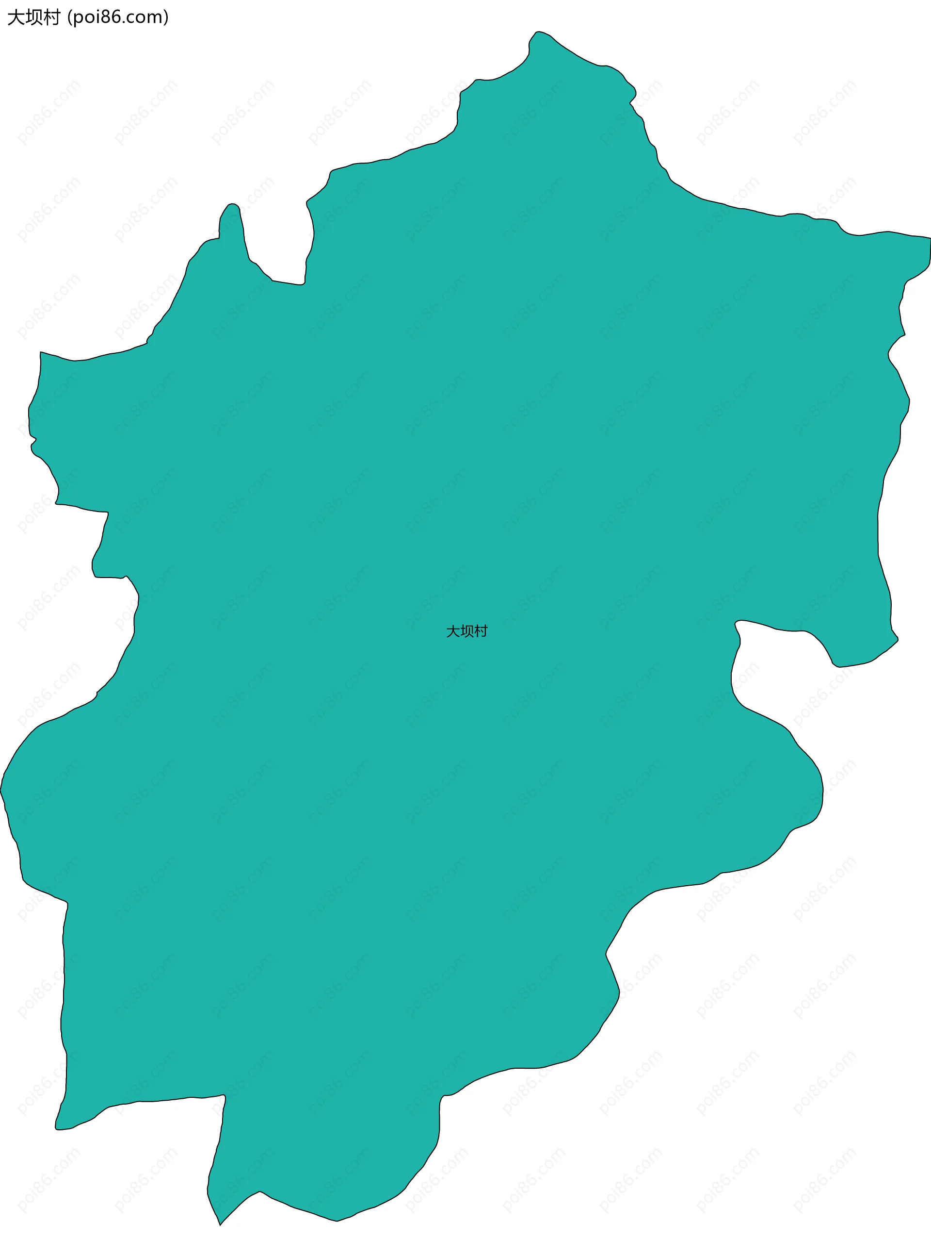 大坝村边界地图