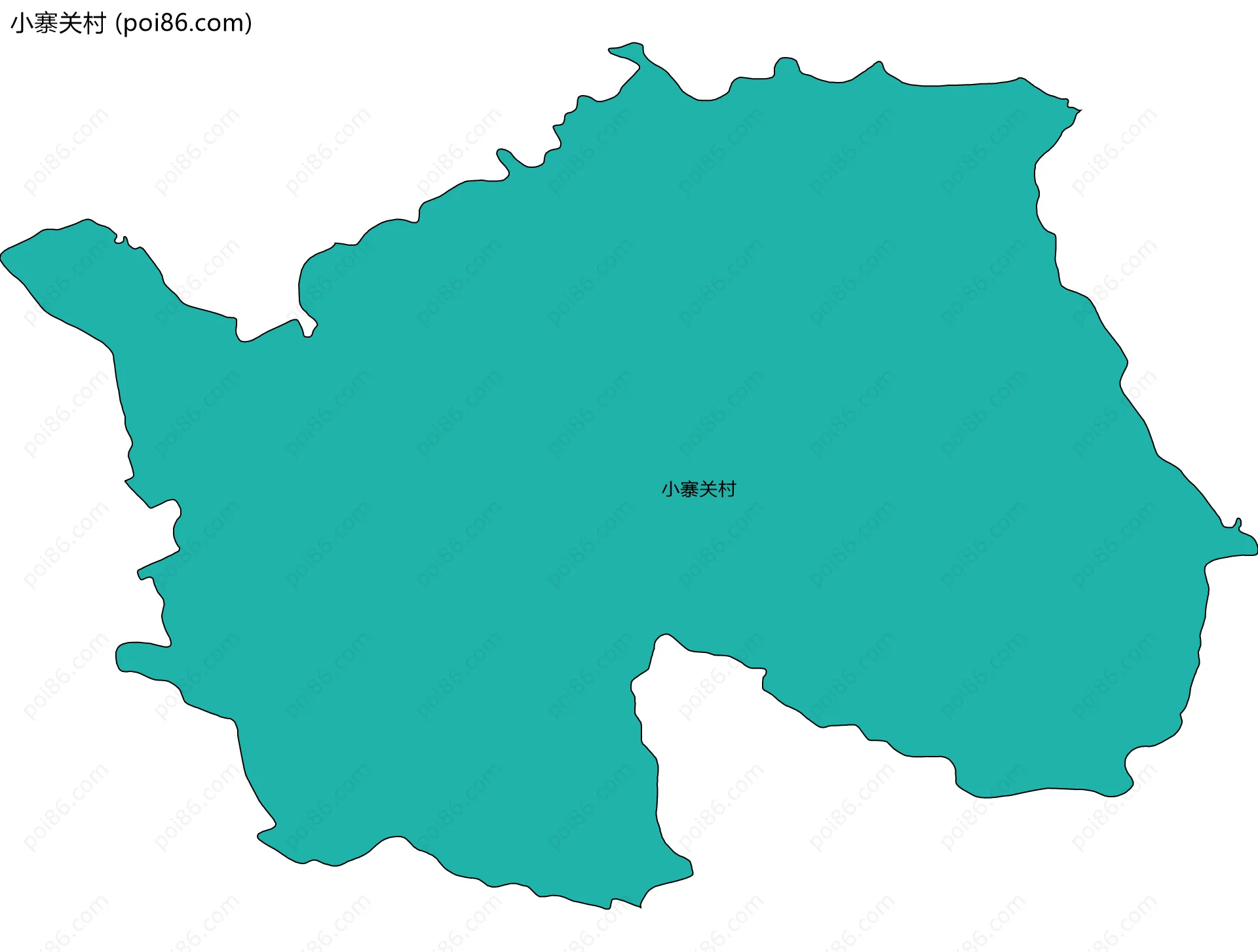 小寨关村边界地图