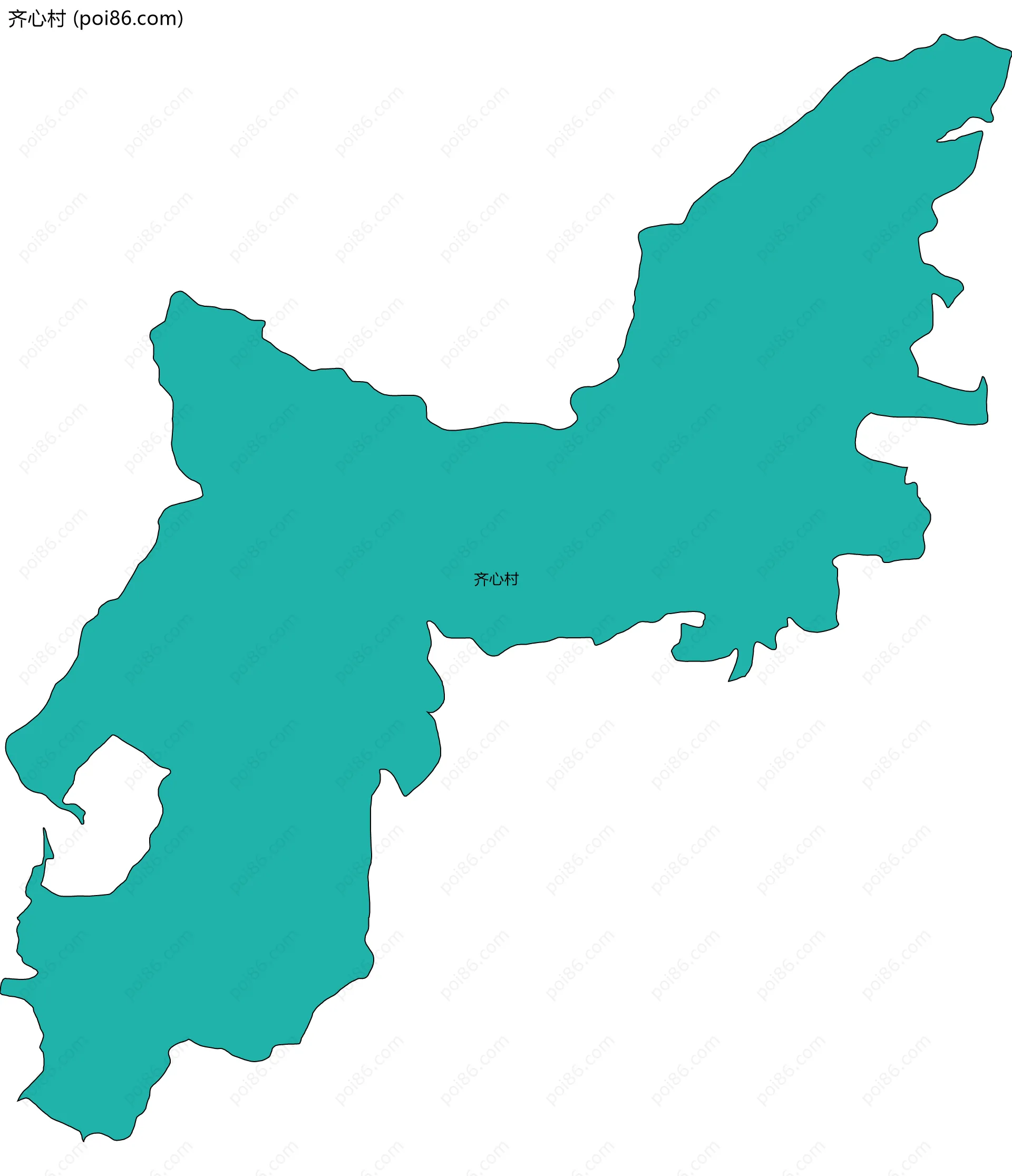 齐心村边界地图