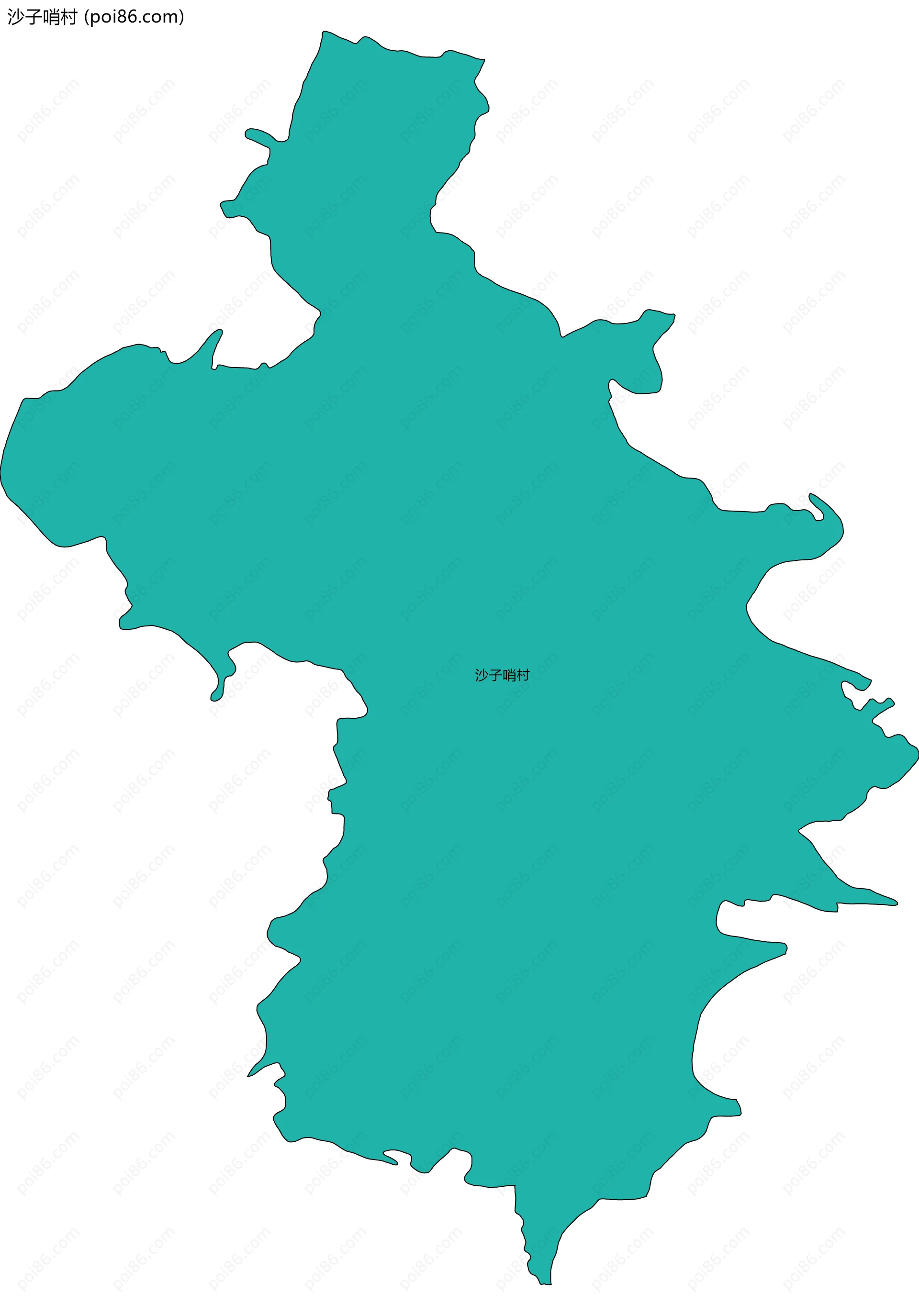 沙子哨村边界地图