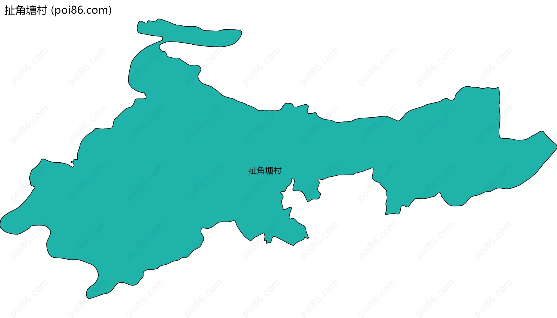 扯角塘村边界地图