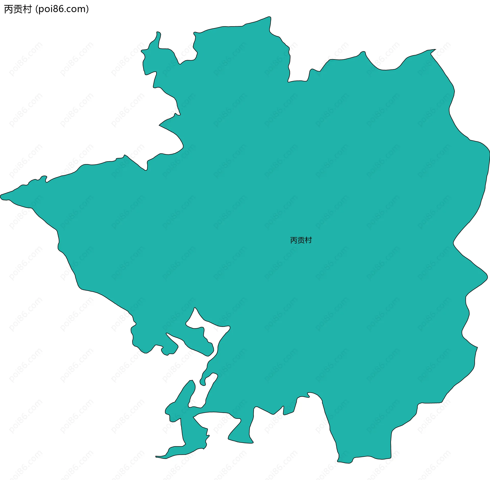 丙贡村边界地图