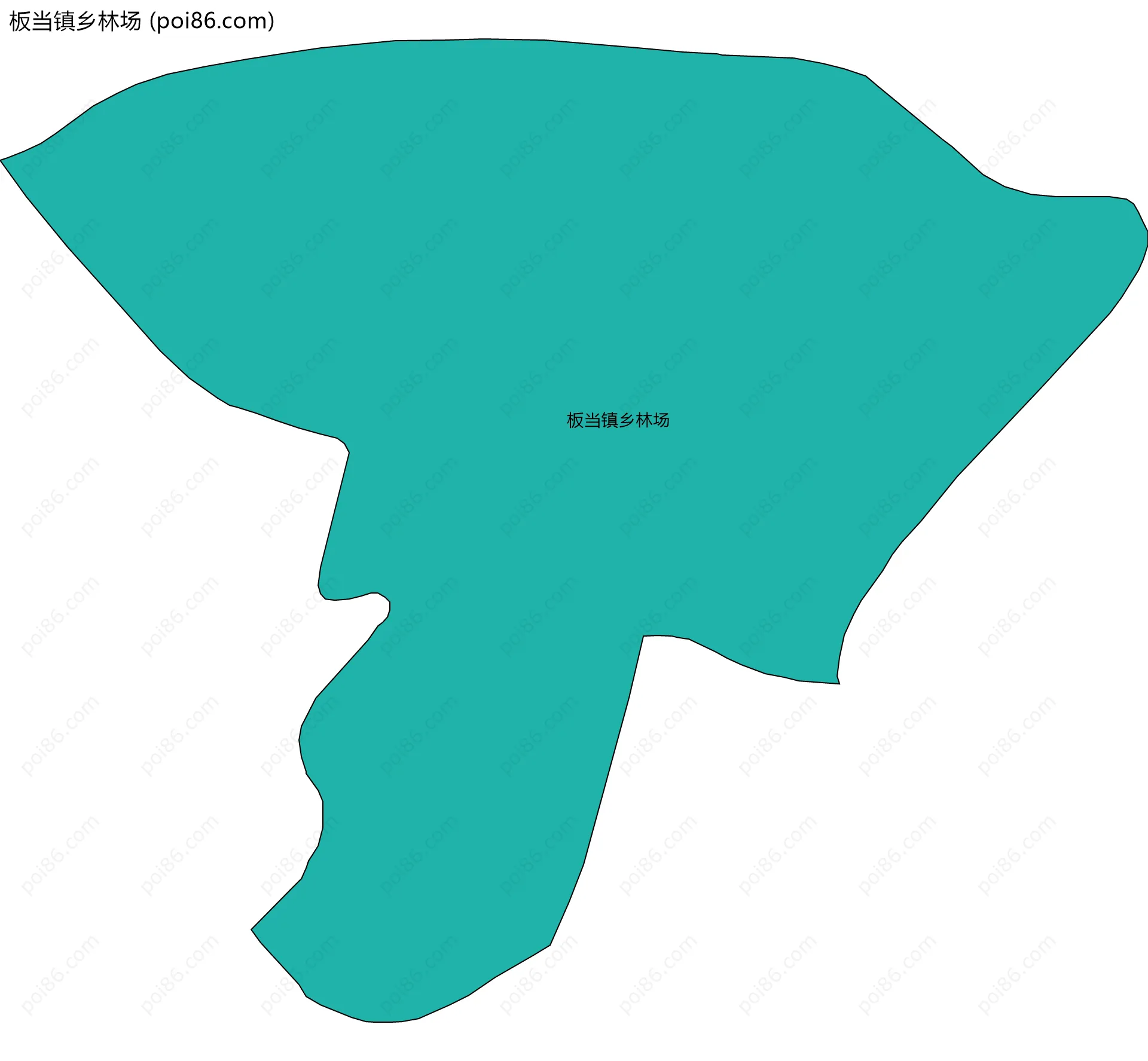 板当镇乡林场边界地图