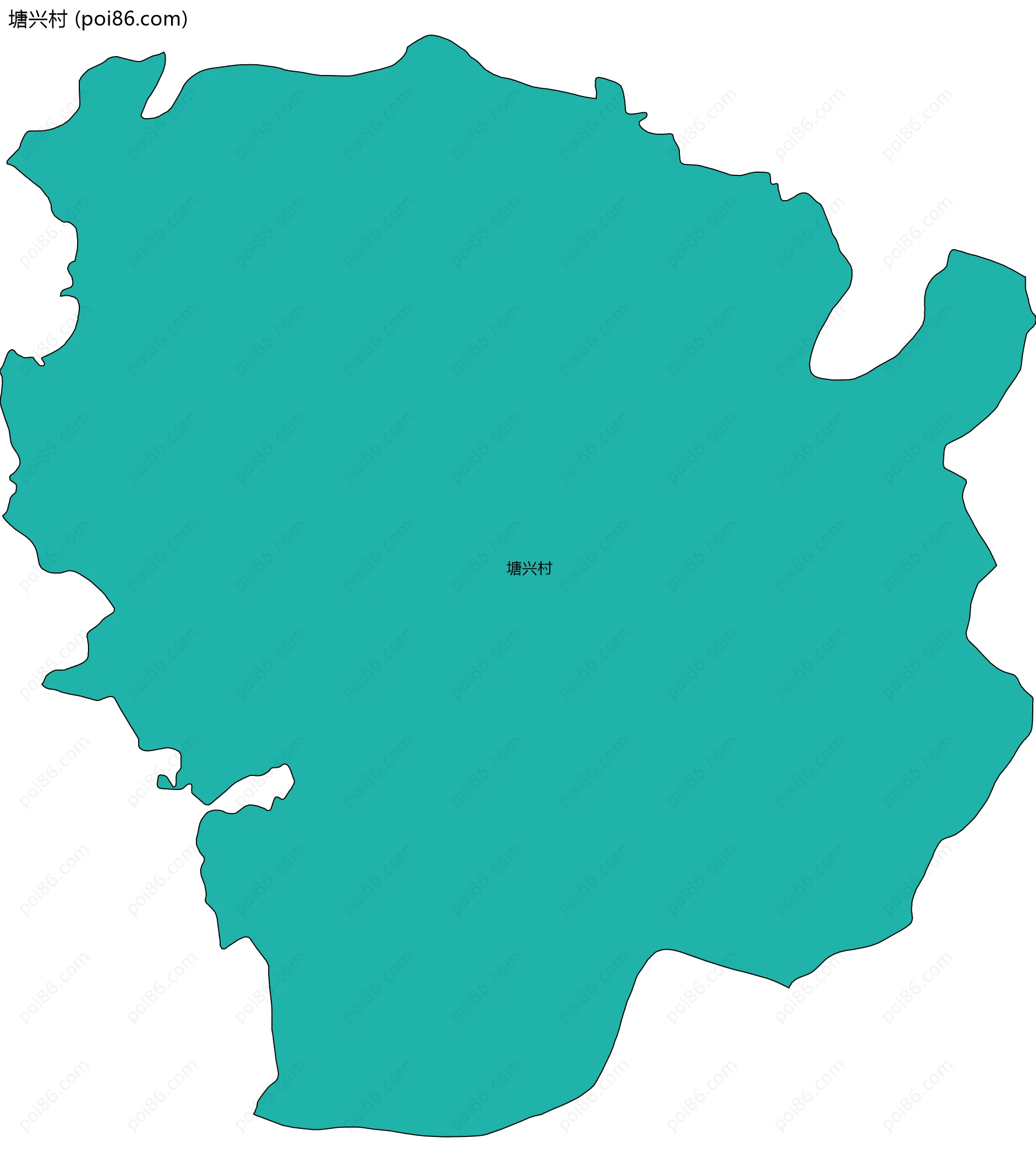 塘兴村边界地图