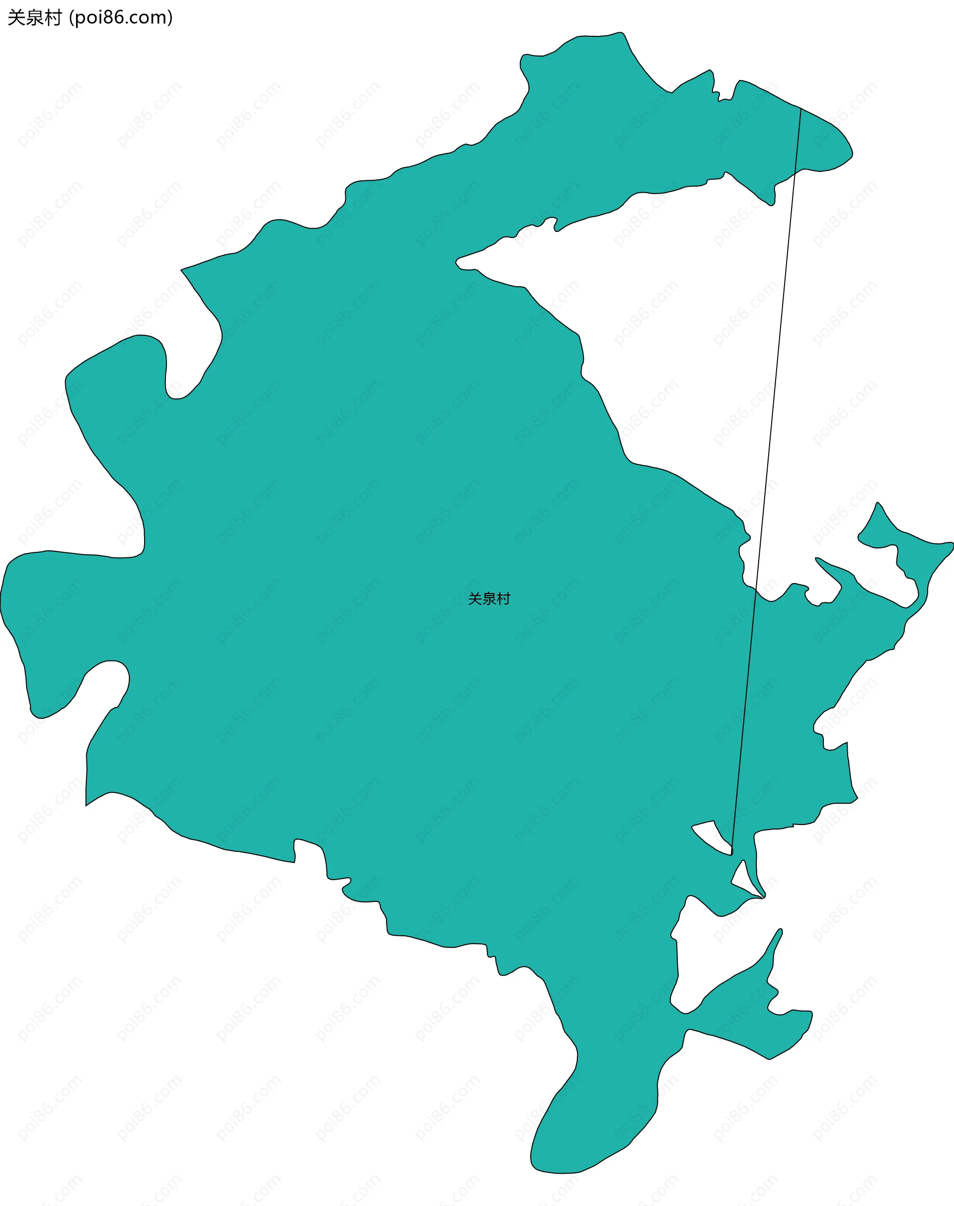 关泉村边界地图