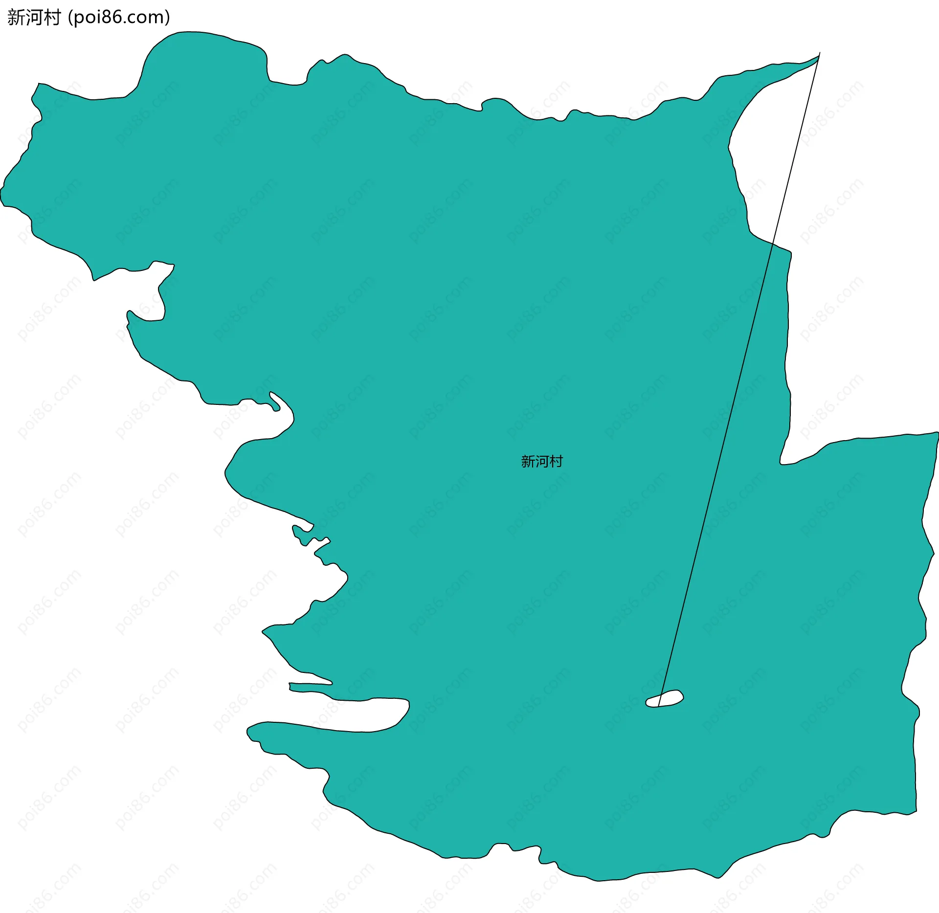 新河村边界地图