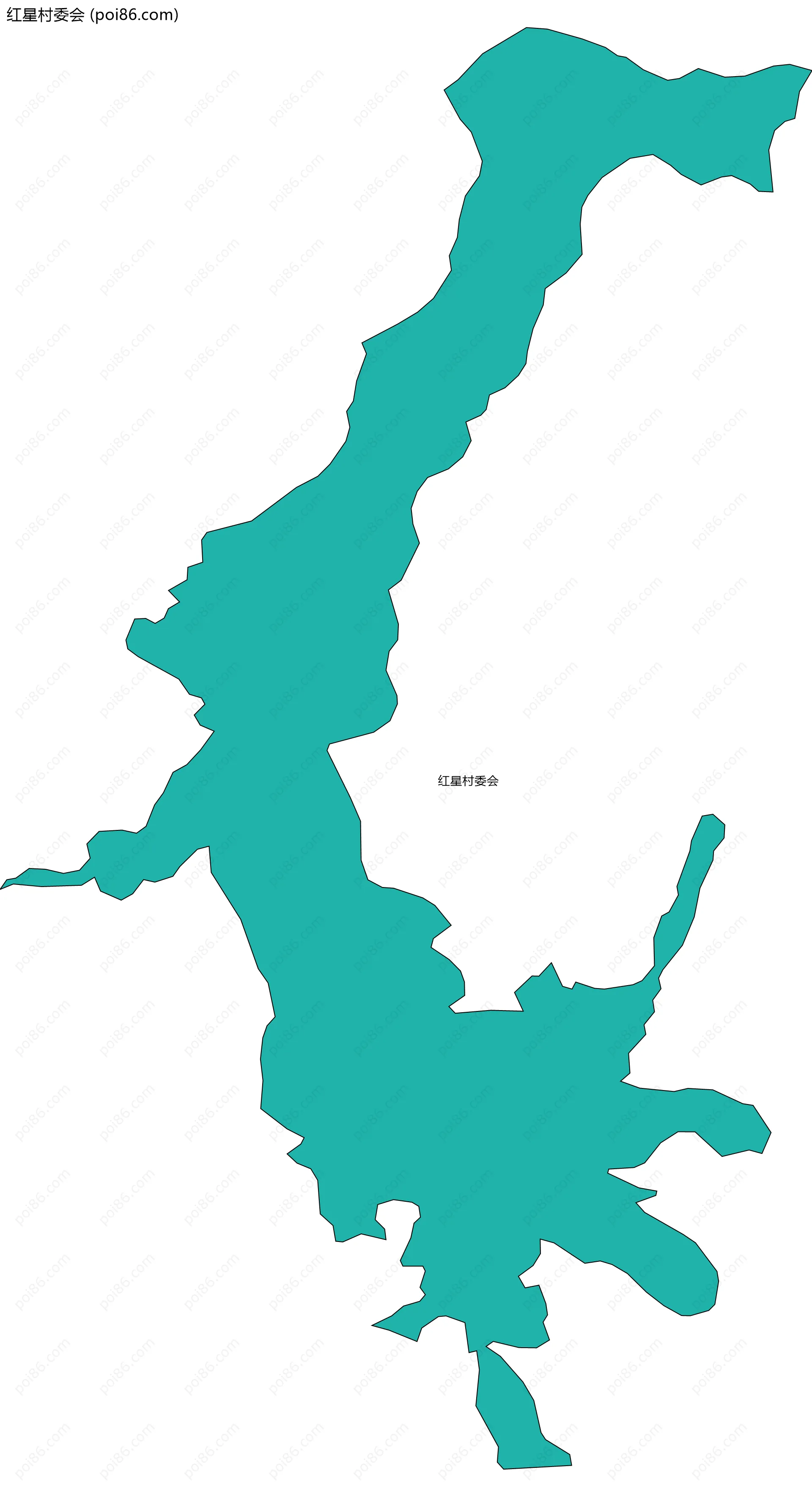红星村委会边界地图