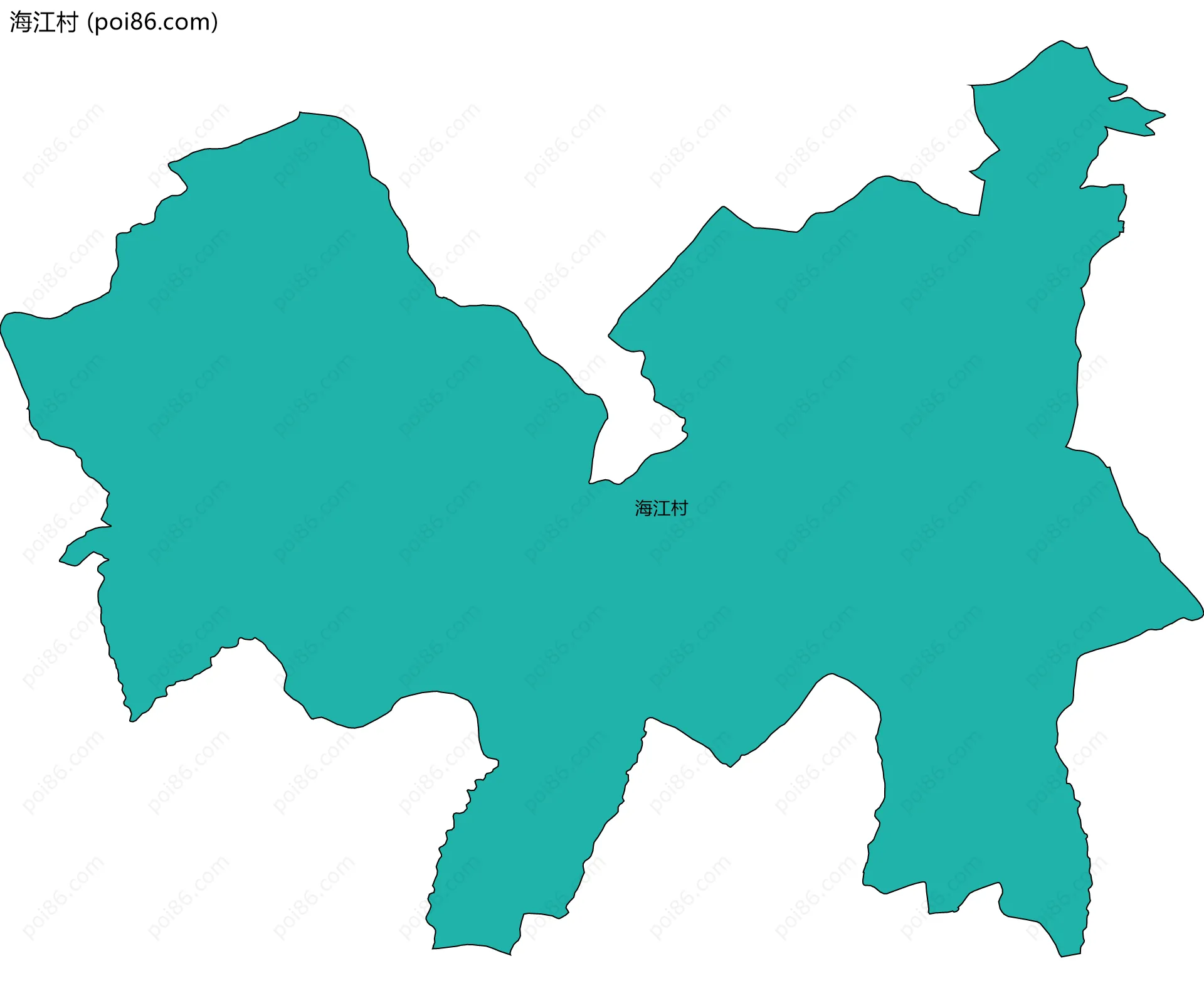海江村边界地图