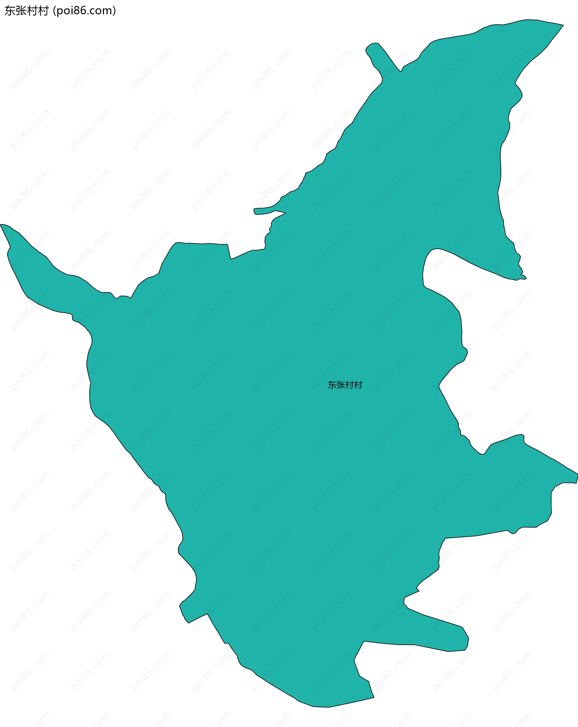 东张村村边界地图