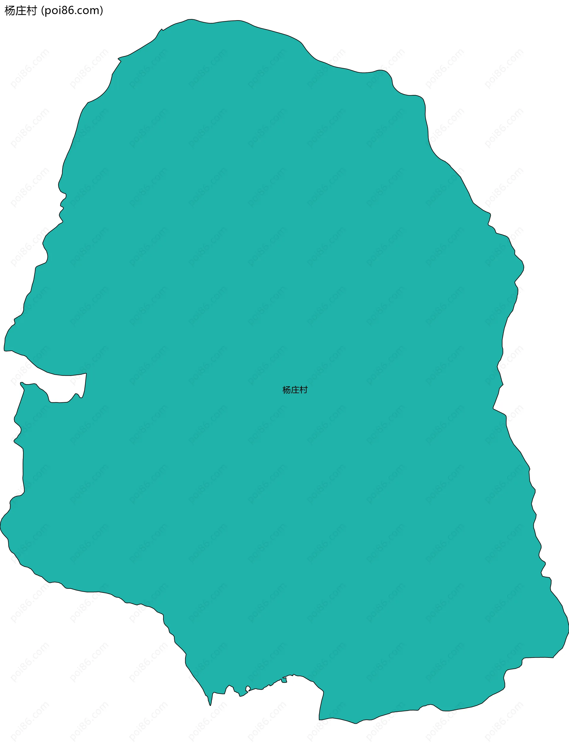 杨庄村边界地图