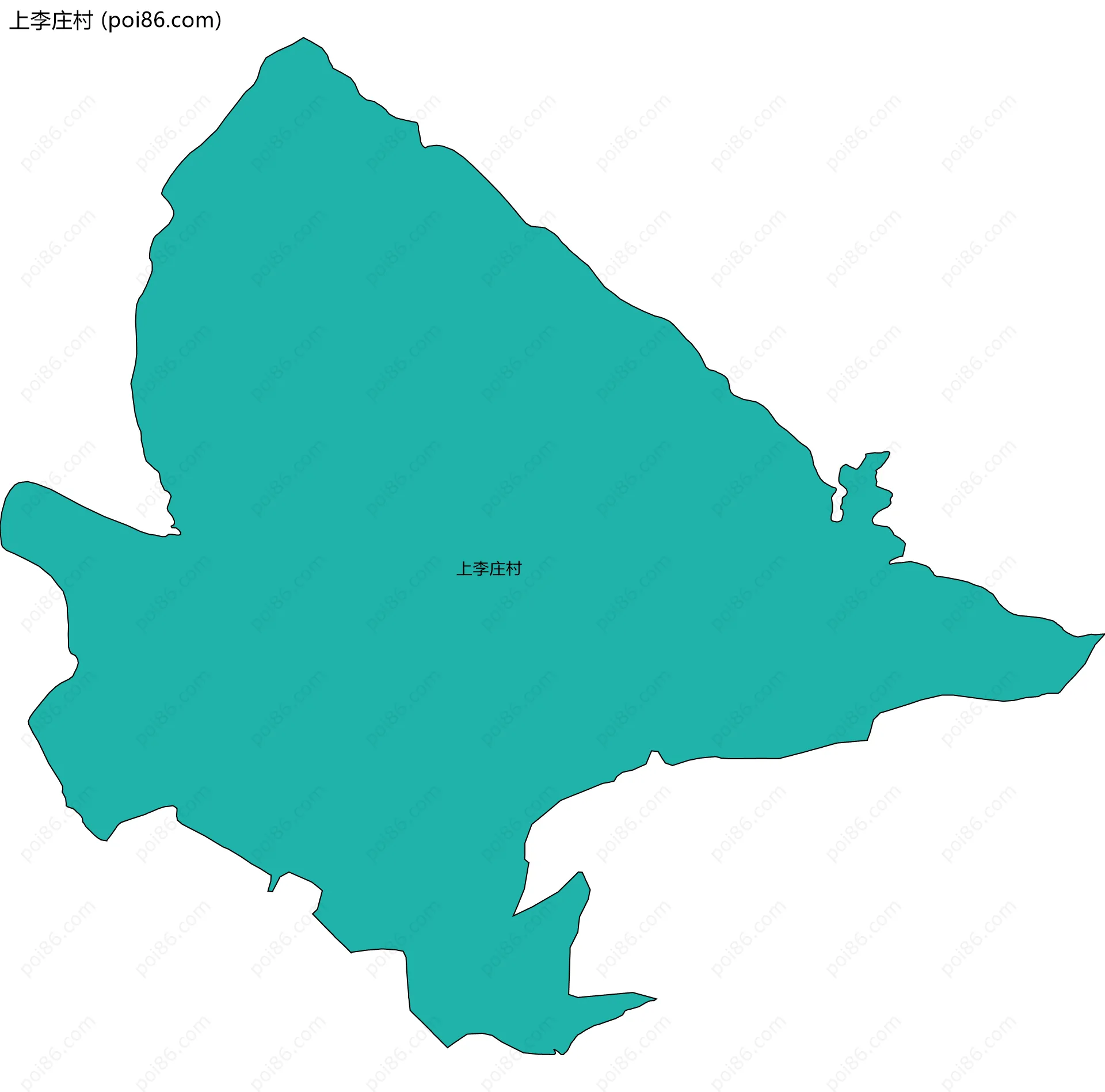 上李庄村边界地图