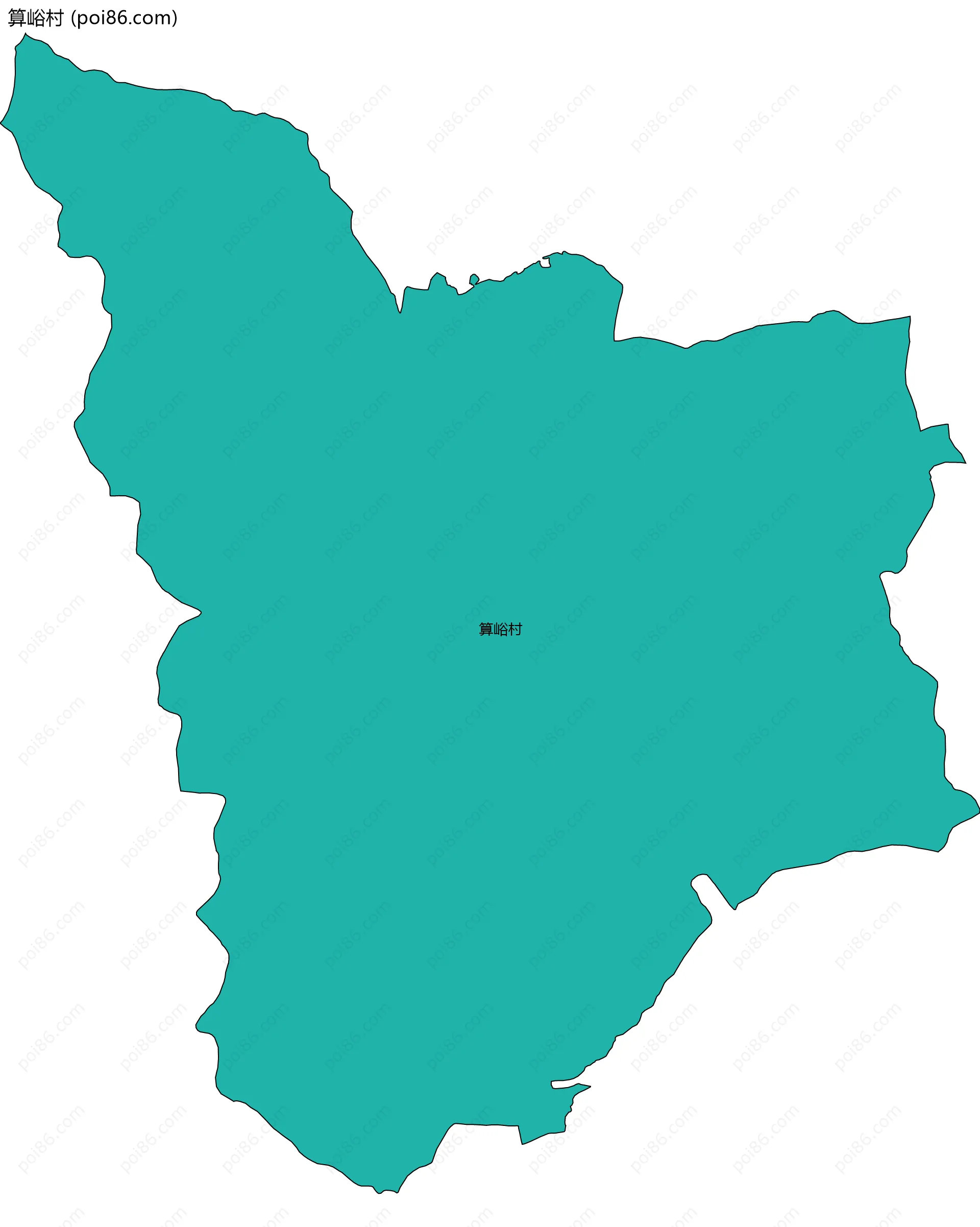 算峪村边界地图