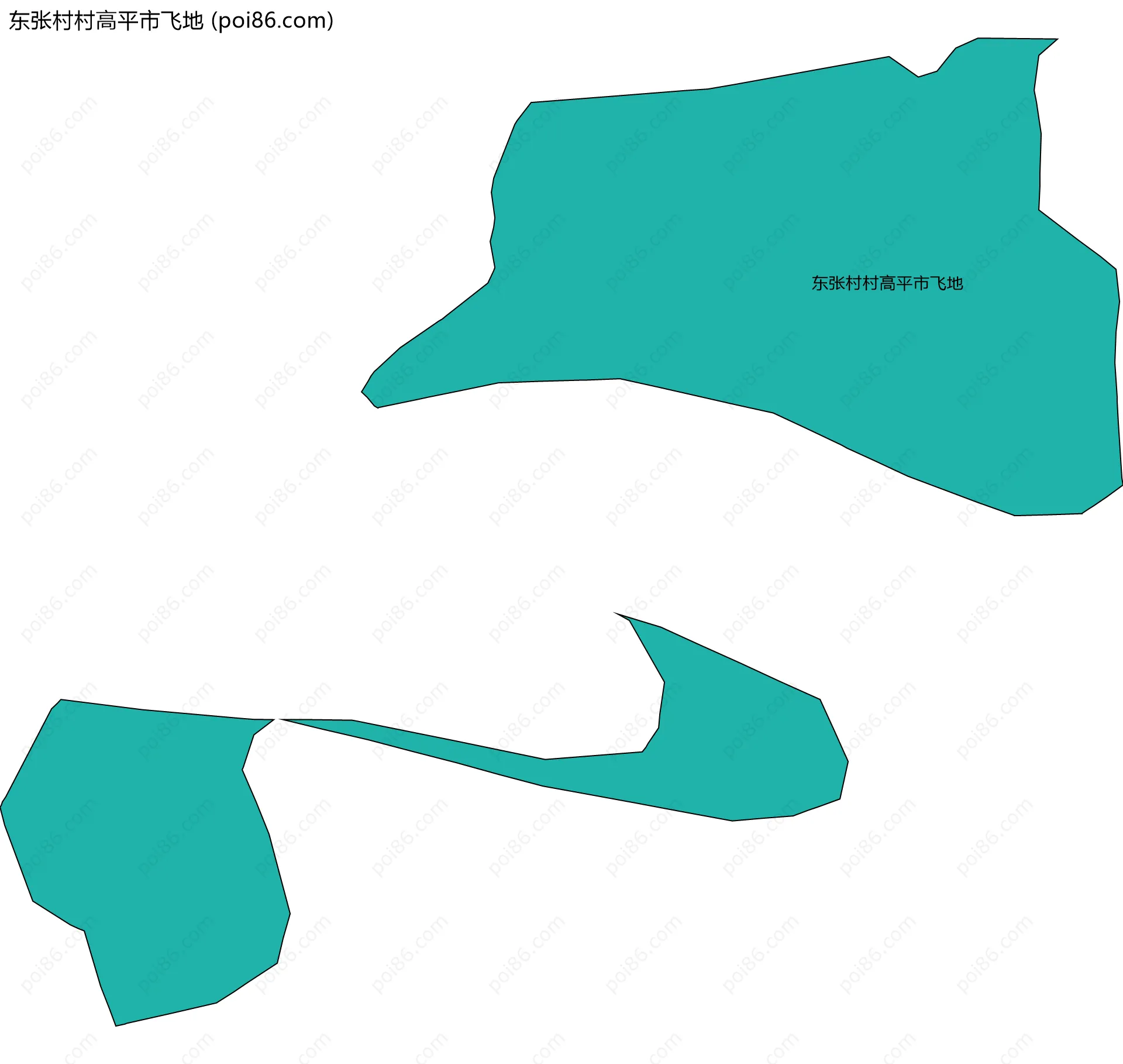 东张村村高平市飞地边界地图