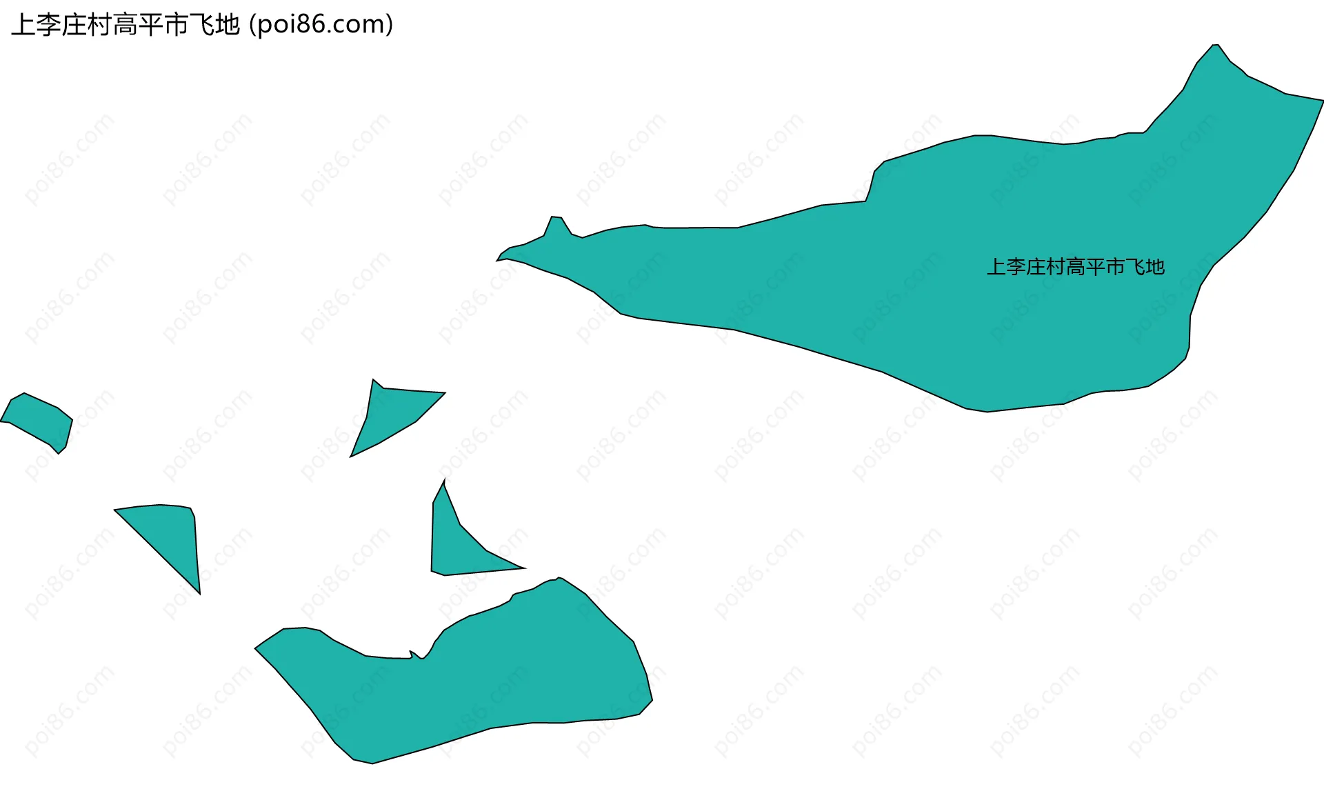 上李庄村高平市飞地边界地图