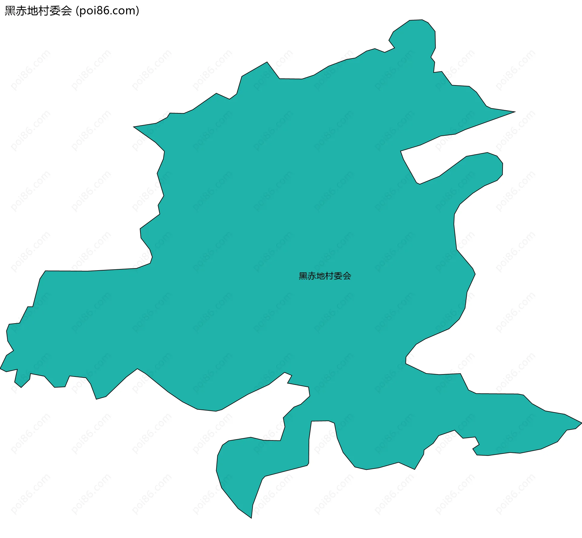 黑赤地村委会边界地图